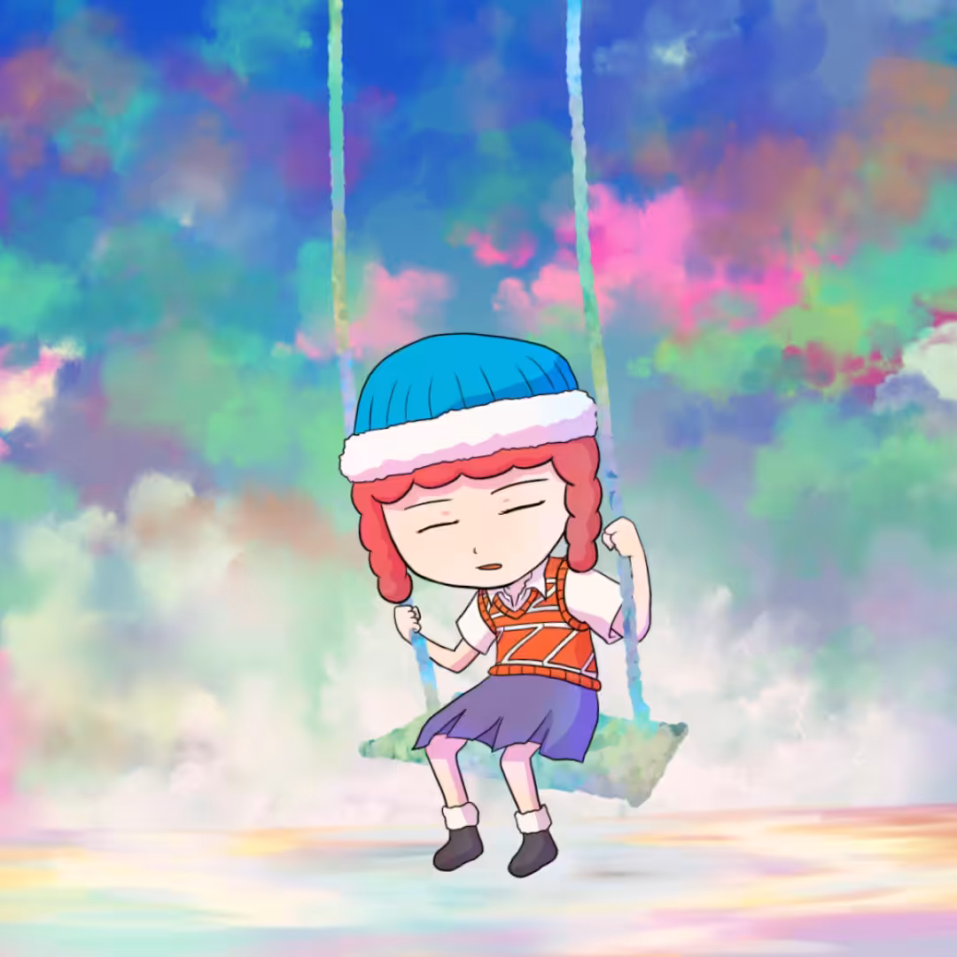 Livy swinging on the clouds