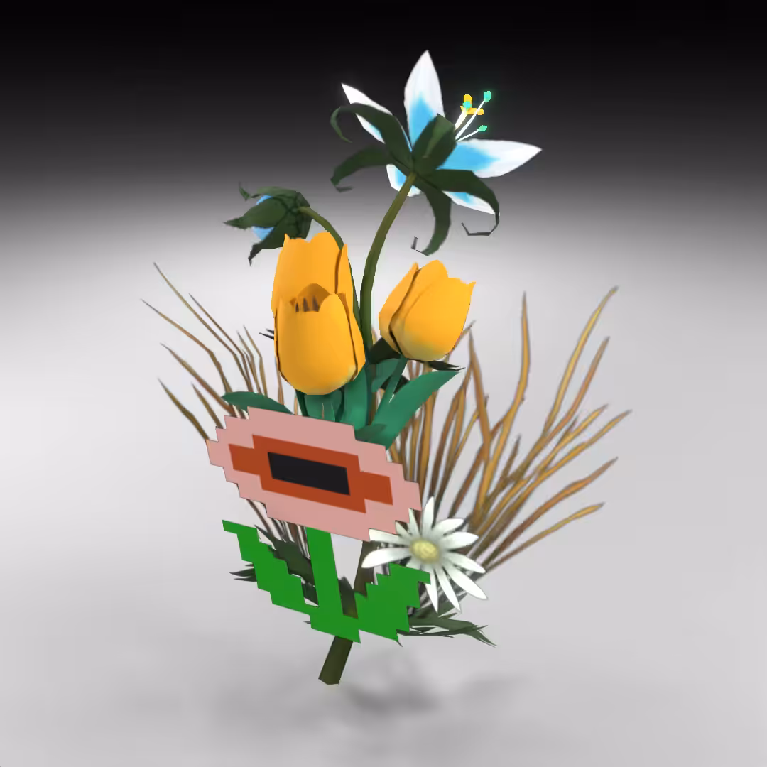 Hand-hacked Bouquet 40