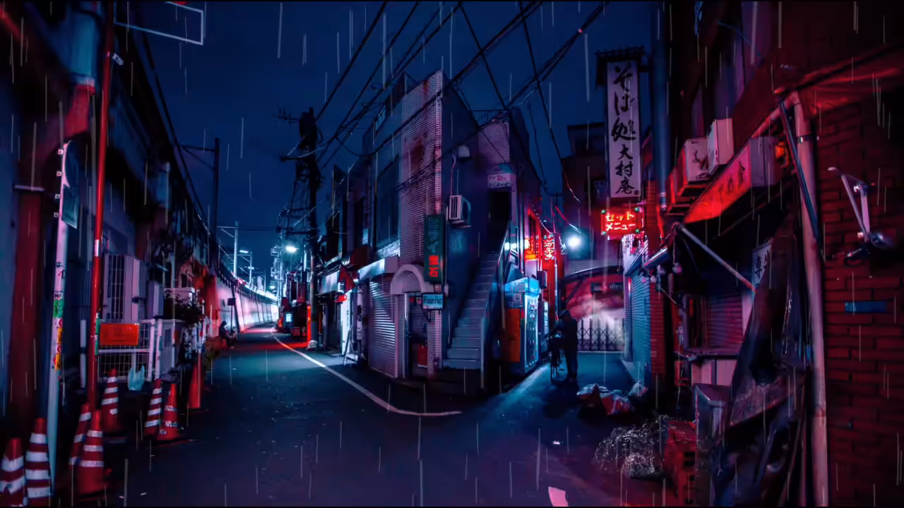 Japan Night Rain