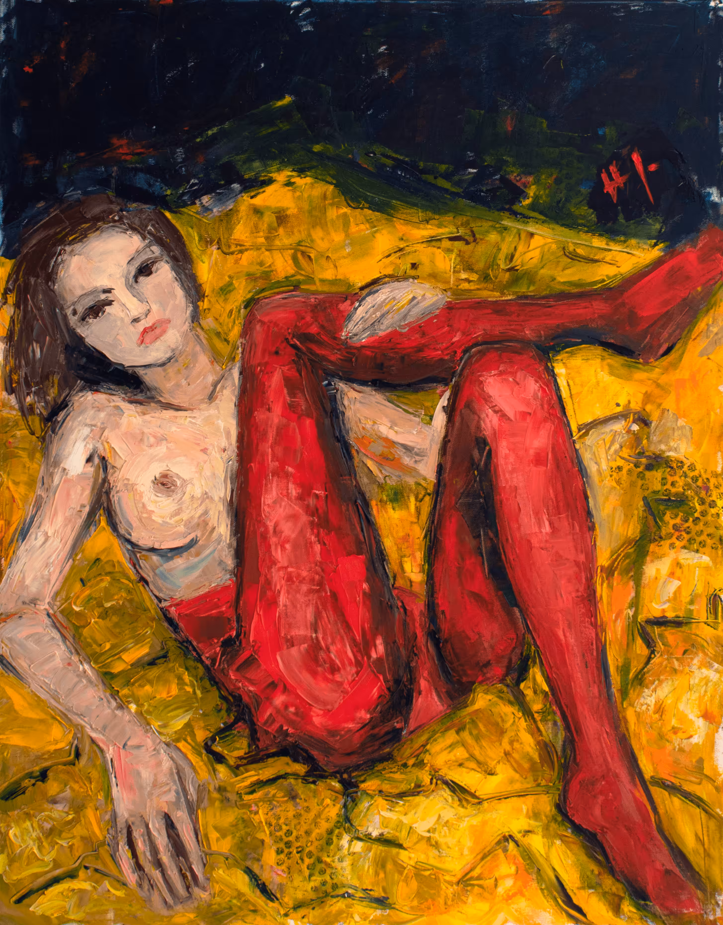 Sadness in Red Tights