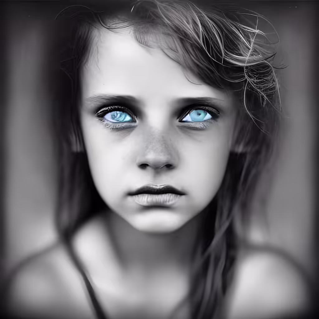 Girl with blue eyes