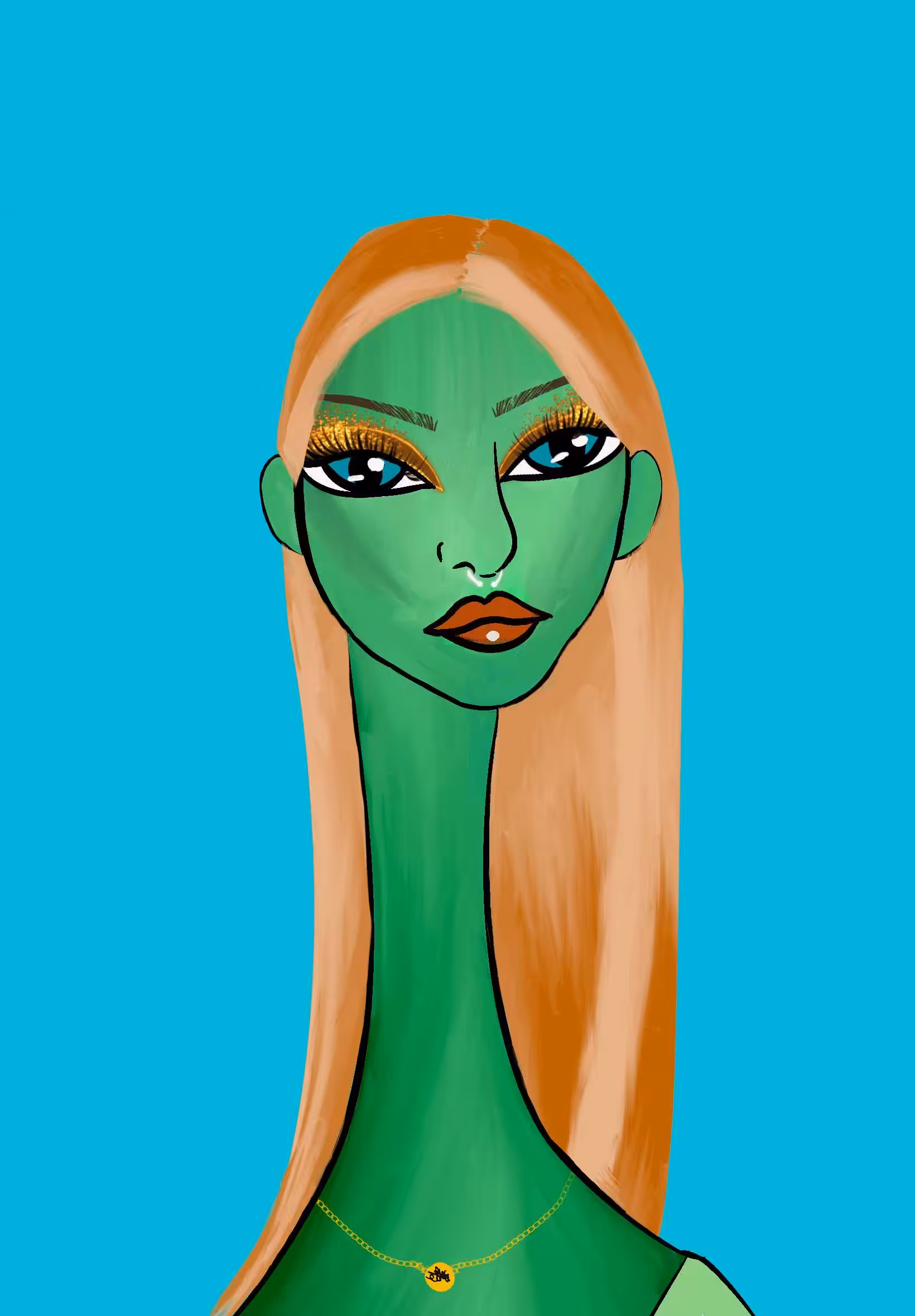 Long Neckie Lady #451