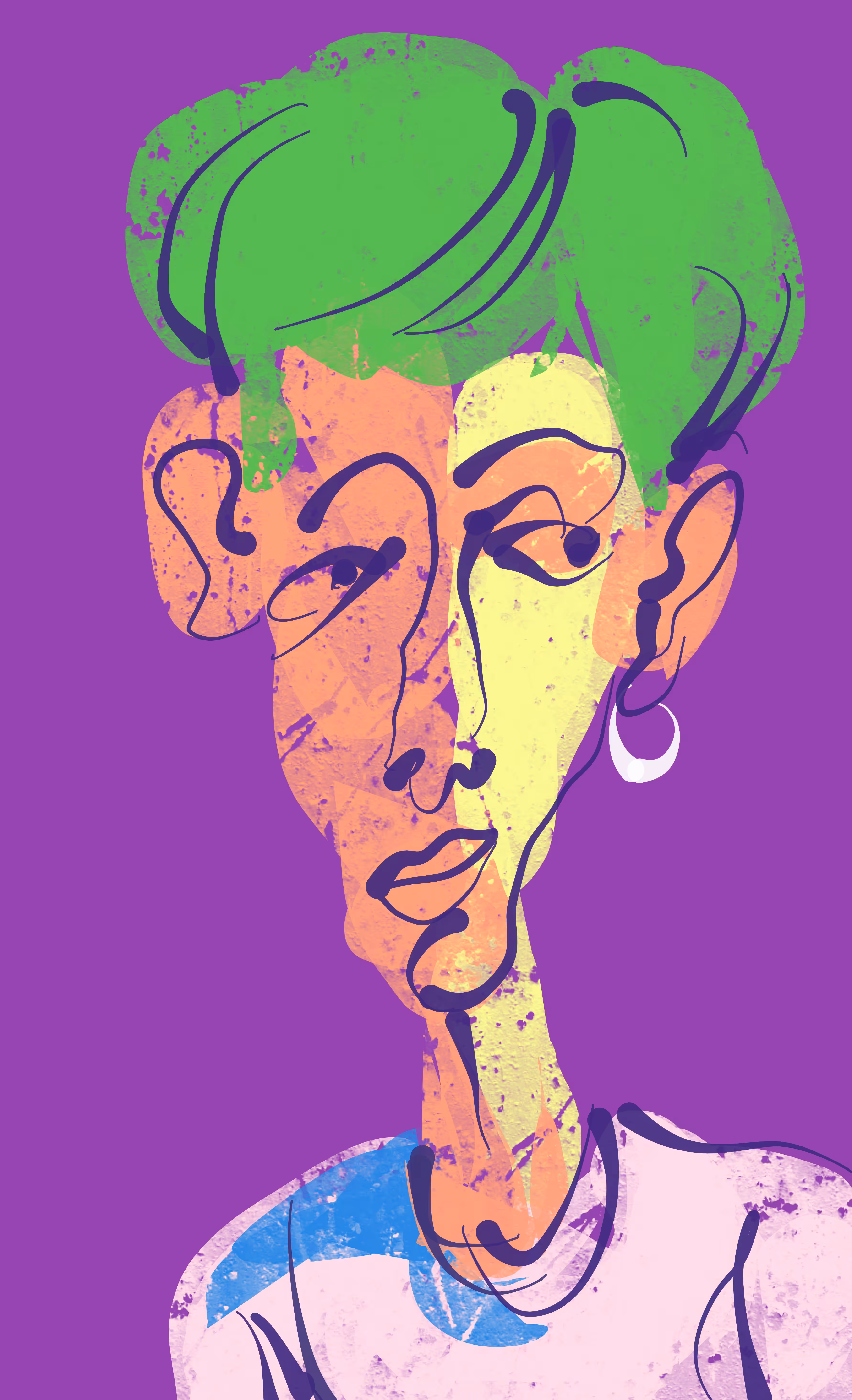 Green hair /CF054