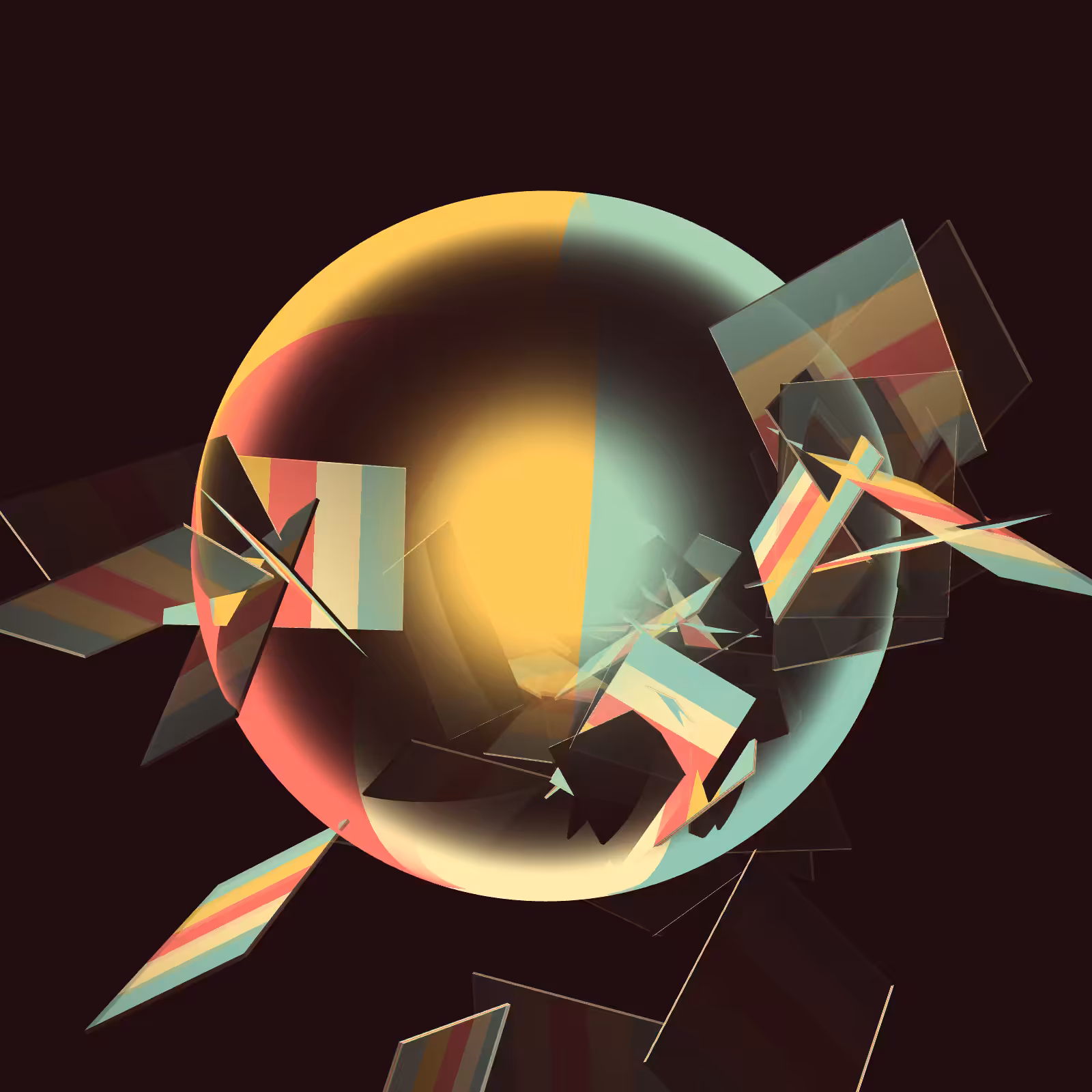 Composition with Sphere  #17