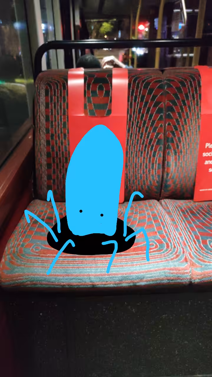 "Please observe social distancing and leave this seat clear"