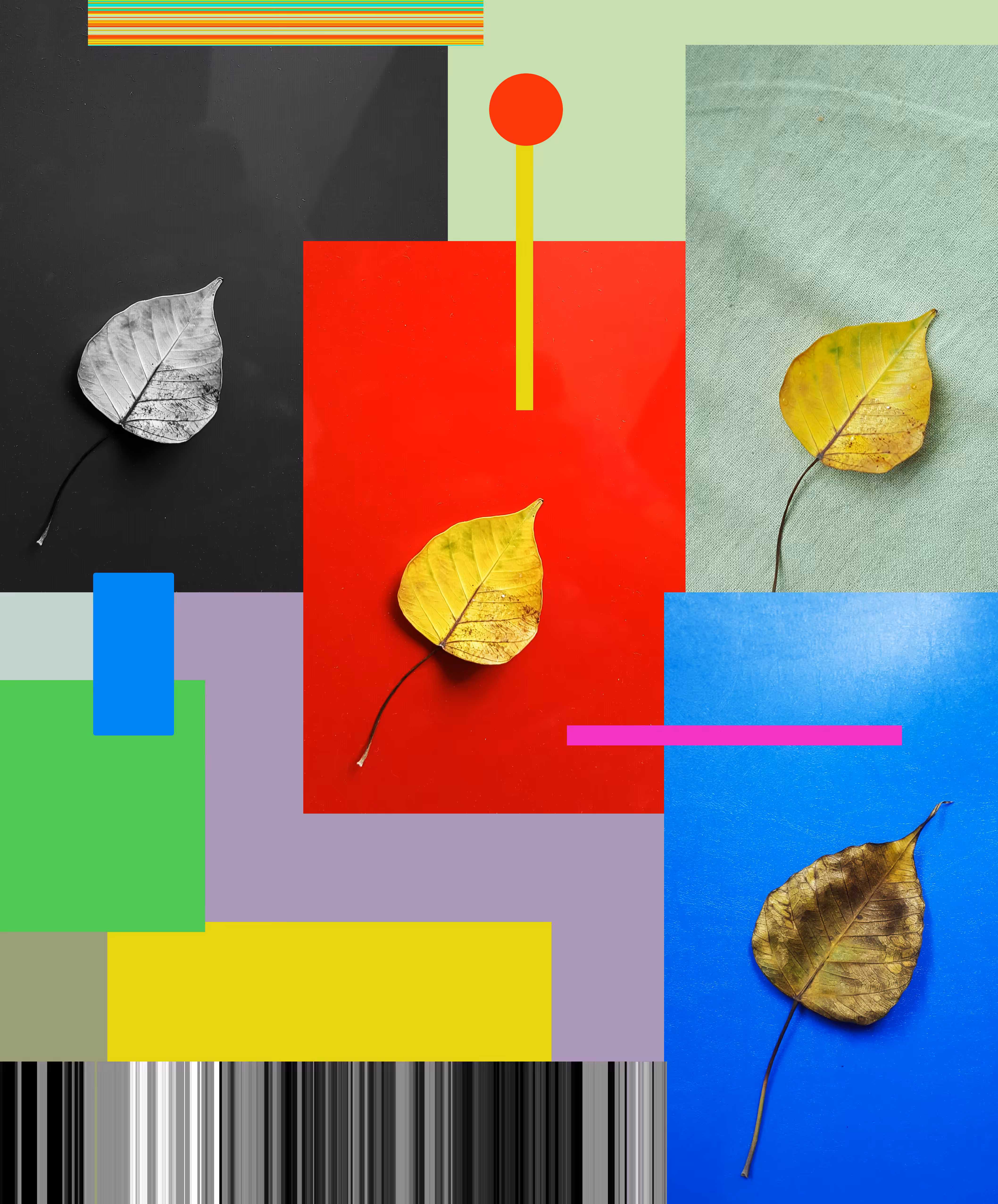 Four Leaves Abstract Art