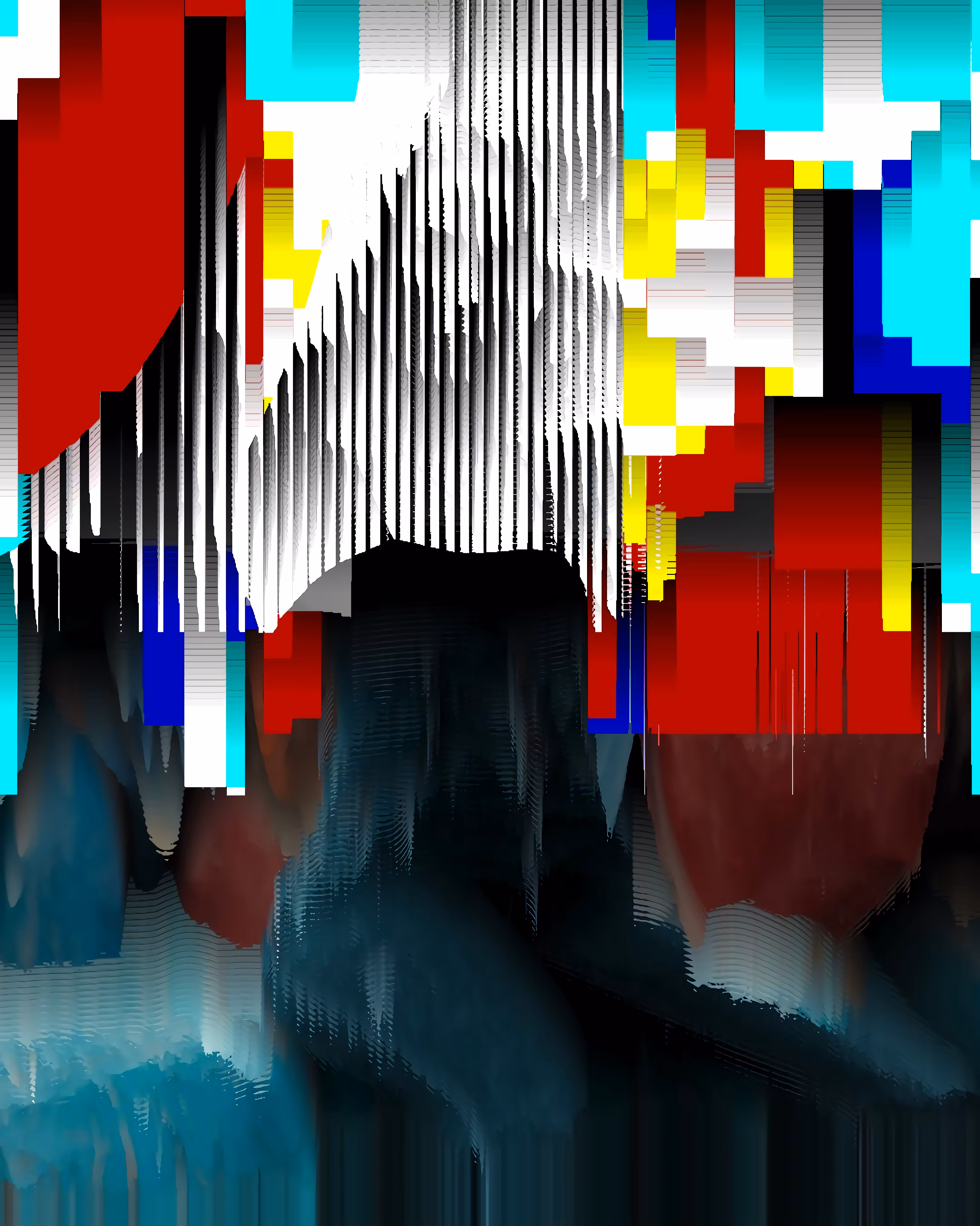 Woman sitting with colors.