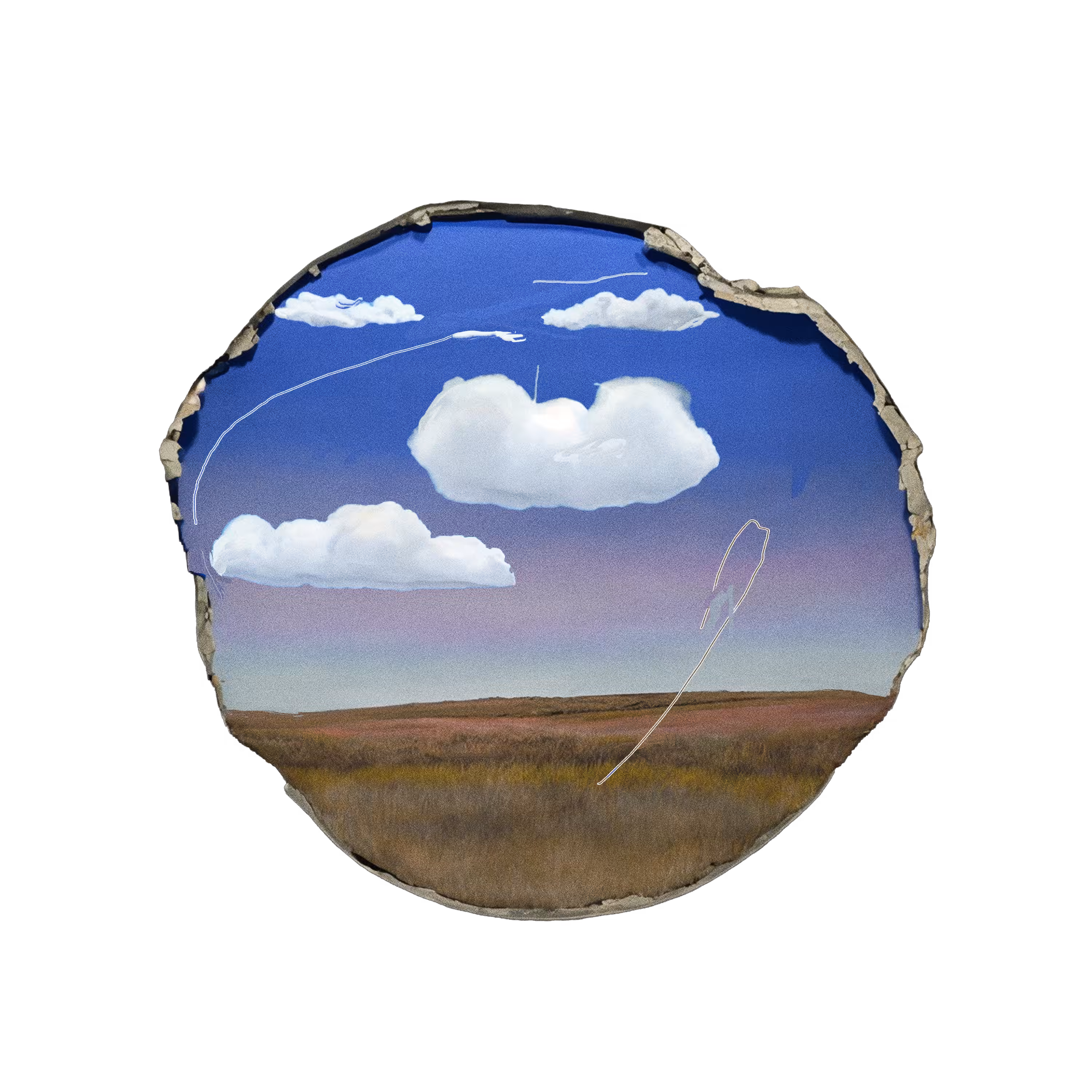 Behind the transpatent wall
