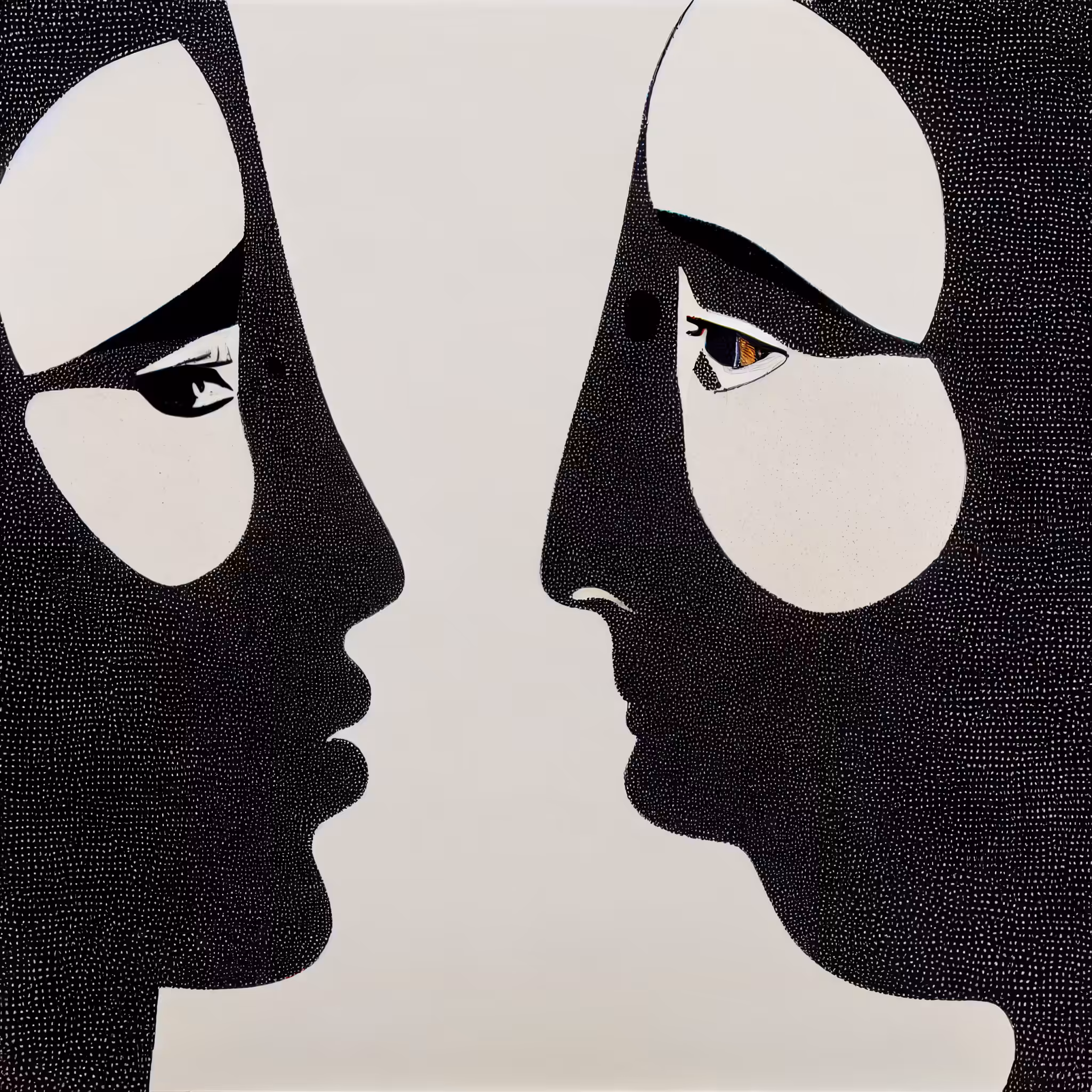 Too far to kiss, too close to talk.