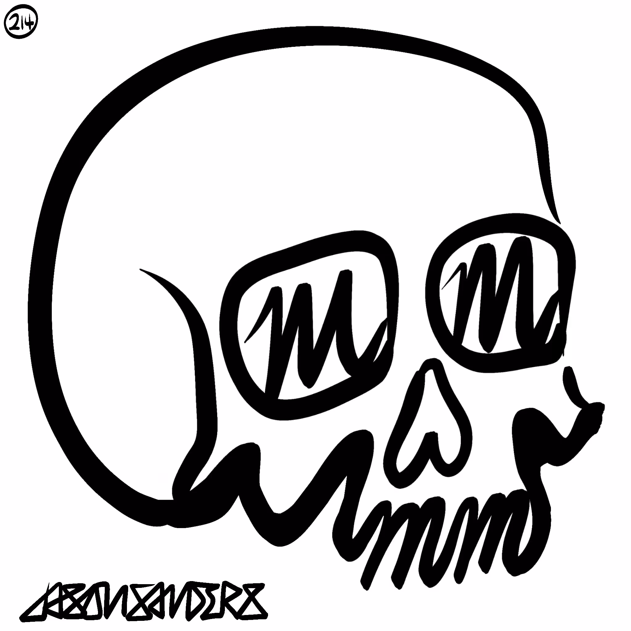 DrainedEye: Skull Lines “Fifty-Seven” By DrainedEye | #214