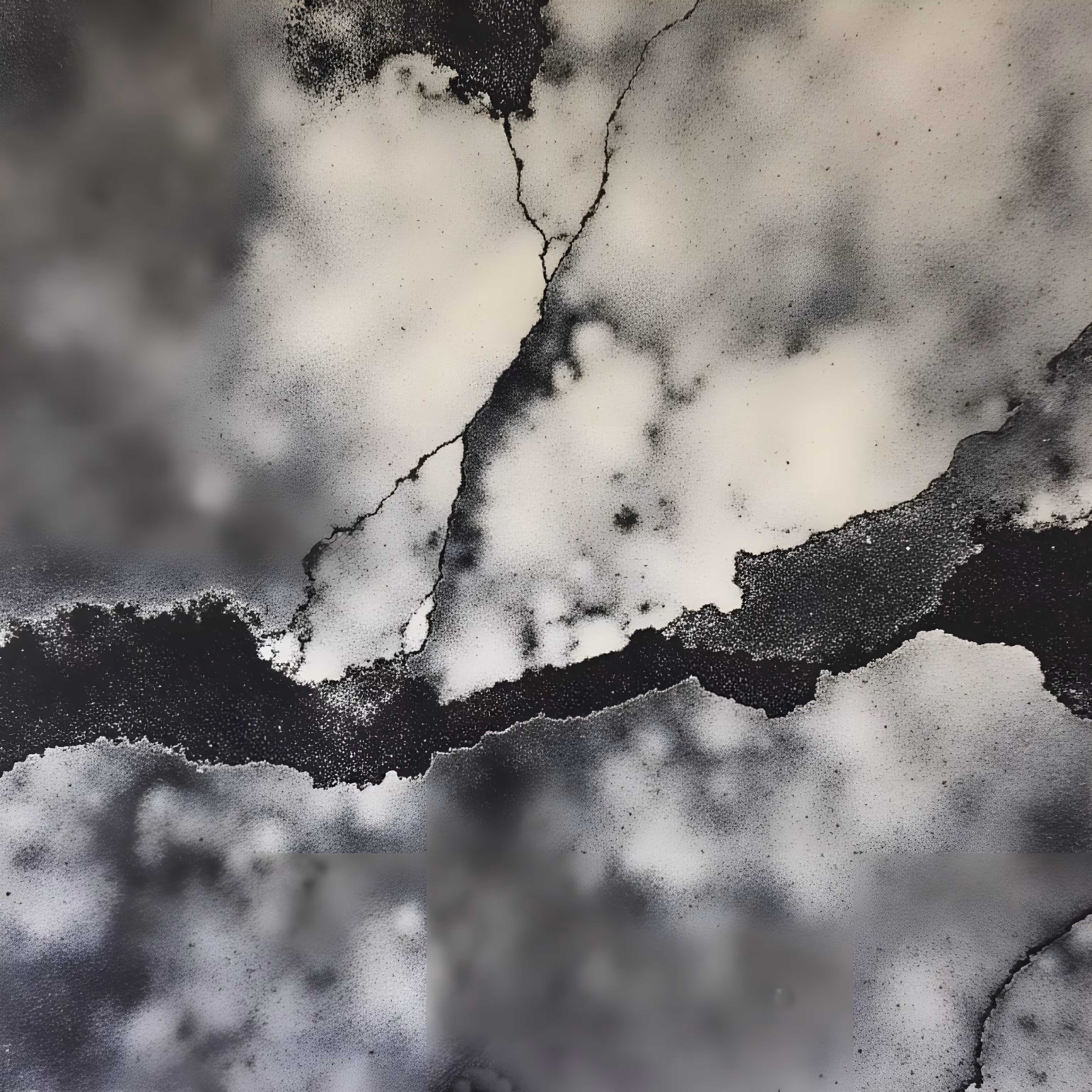 From within the cracks life sprouts, there is always life within the cracks, invisible, strong, persistent and it will win the decay