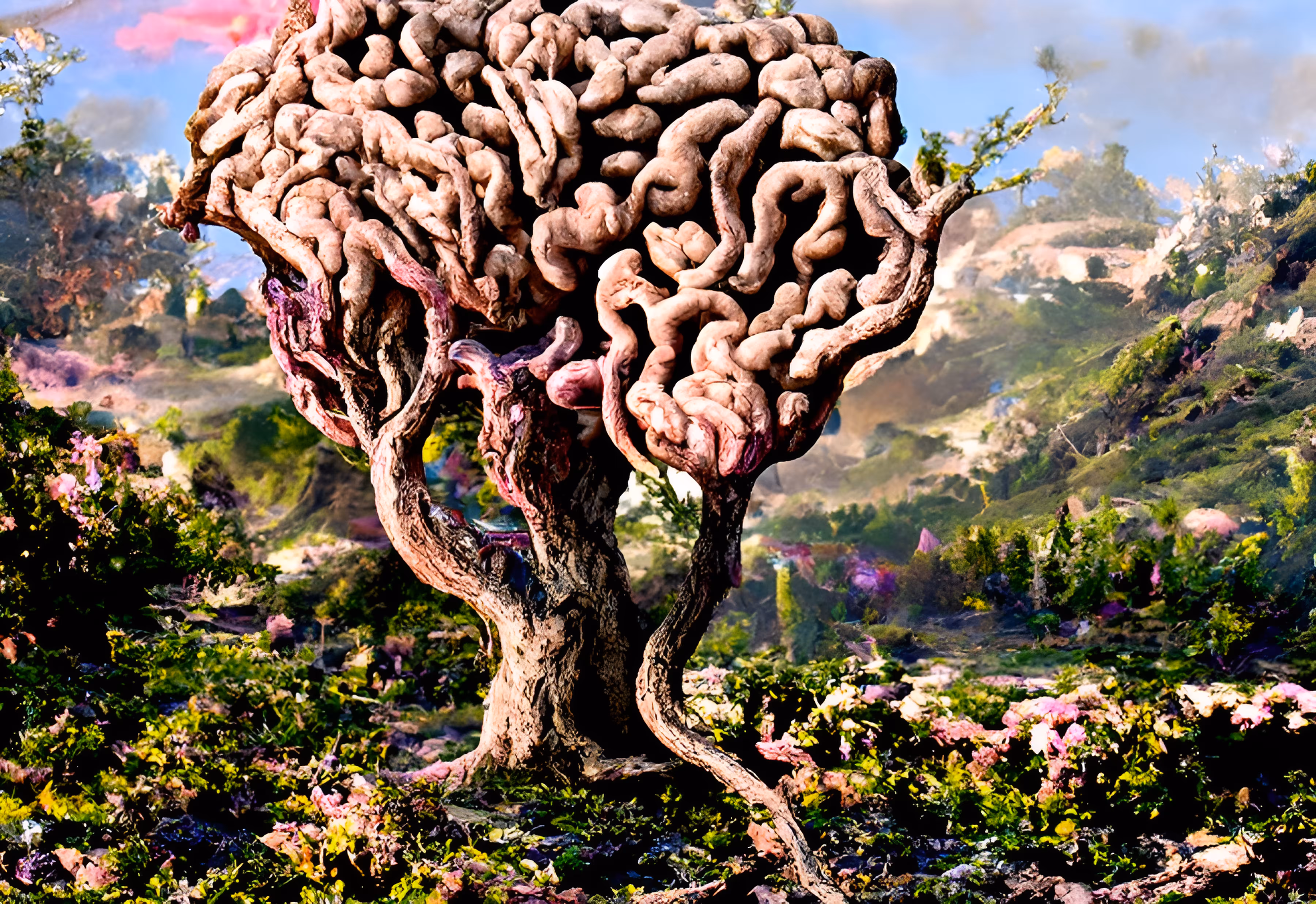 Brain Tree in a Beautiful Valley