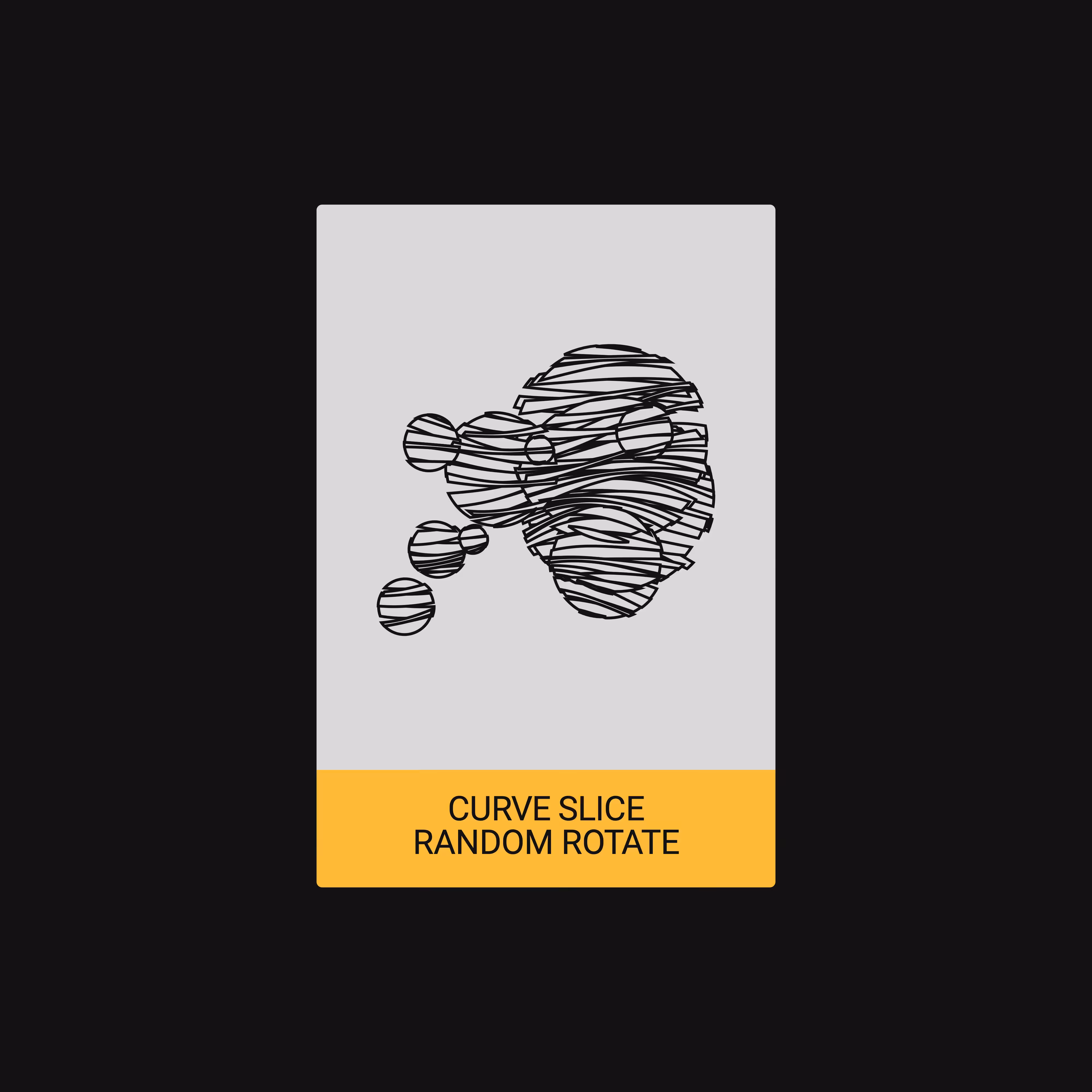 CURVE SLICE + RANDOM ROTATE (ALGORITHM) [ART CARDZ]