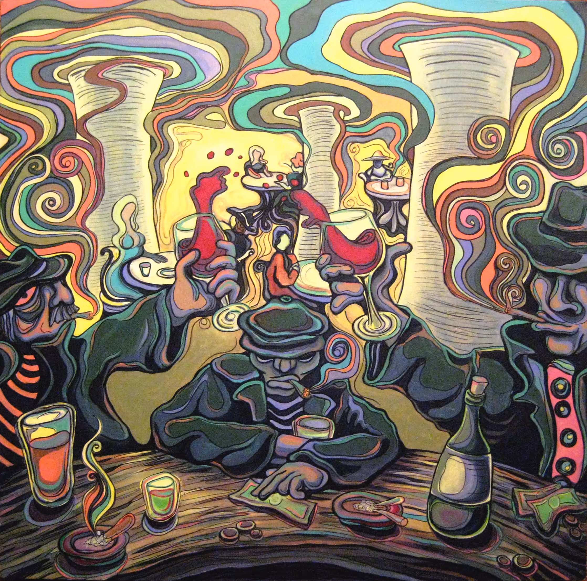 Three Men at a Bar