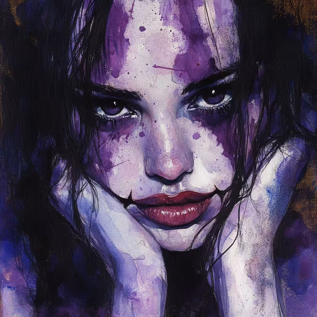 Watercolor clown 4