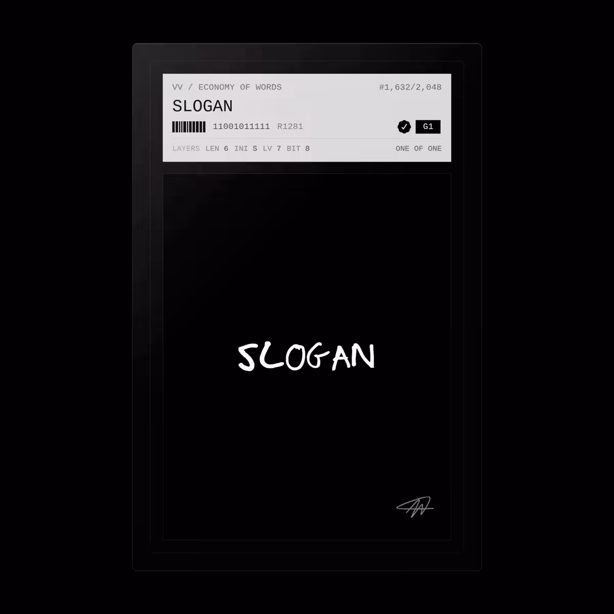 Economy of Words: SLOGAN · #1632