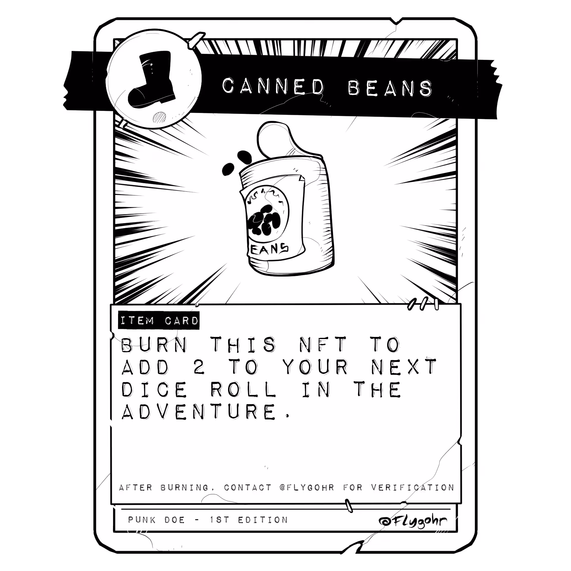 CANNED BEANS | Original Item Card | 1st ED.
