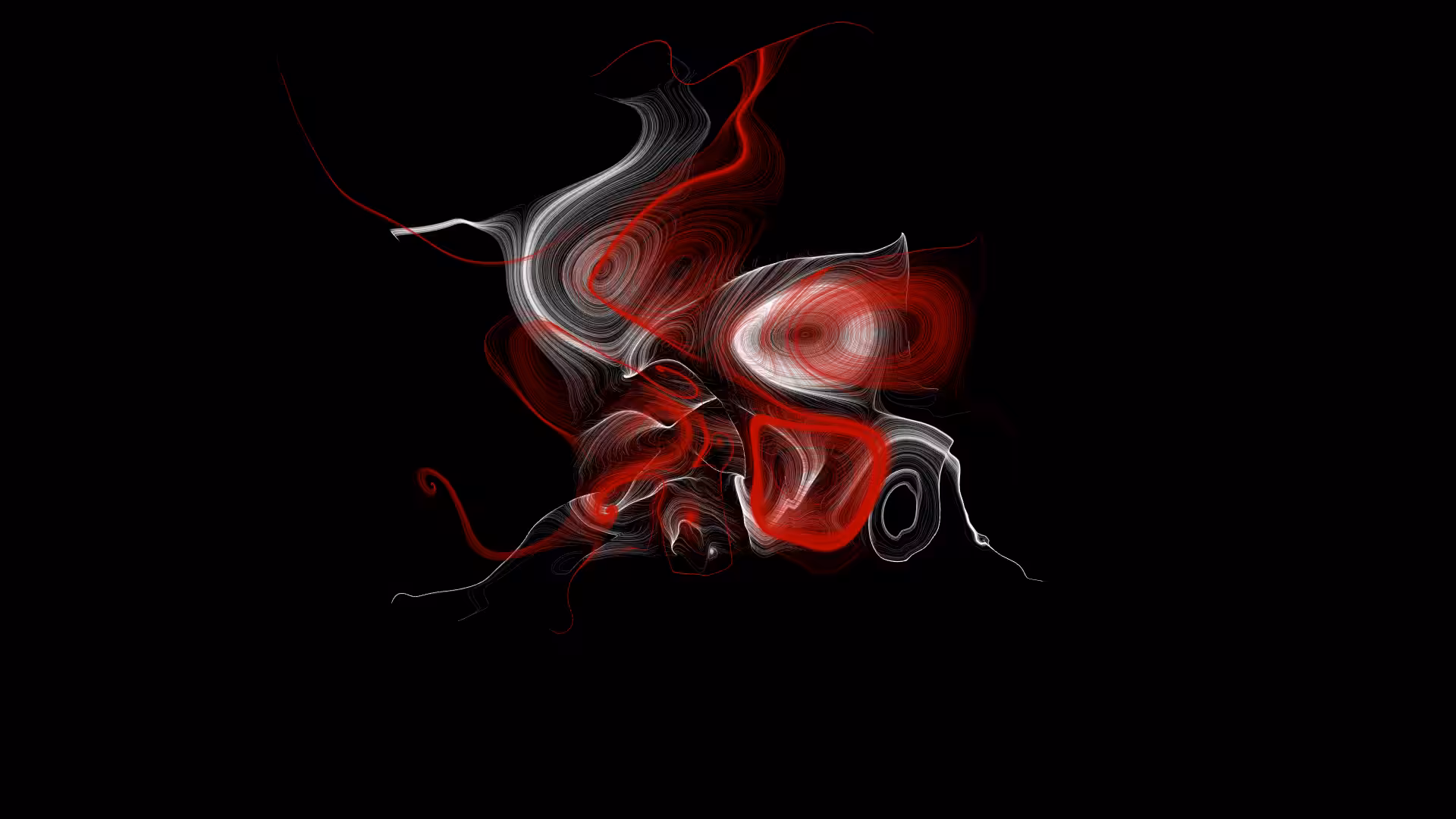 Abstract Red Curl series 01