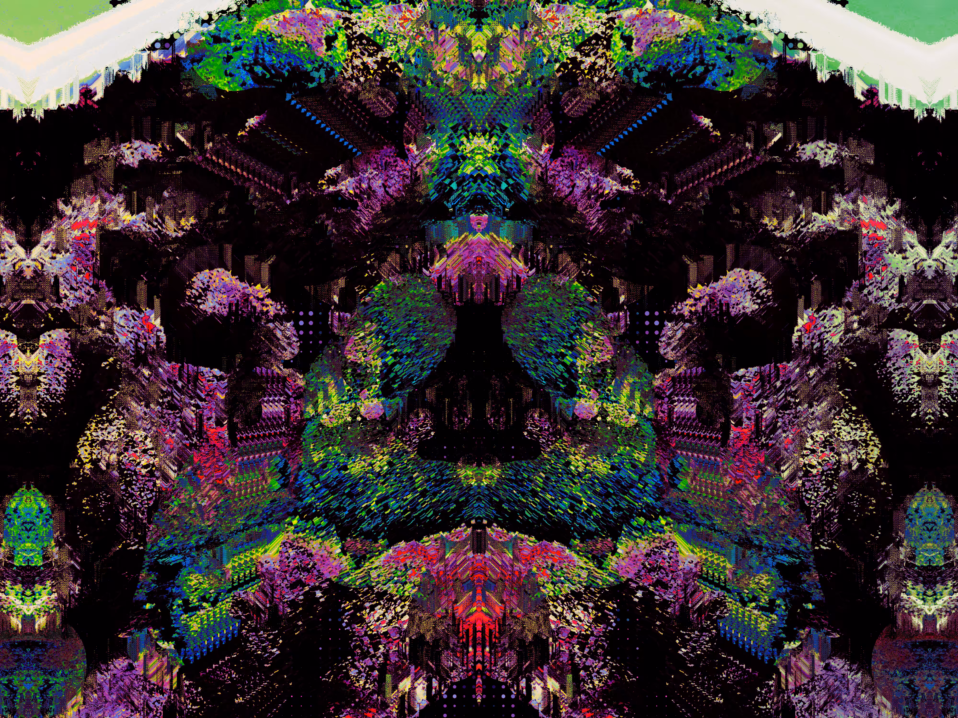 Flowers through the tesseract 