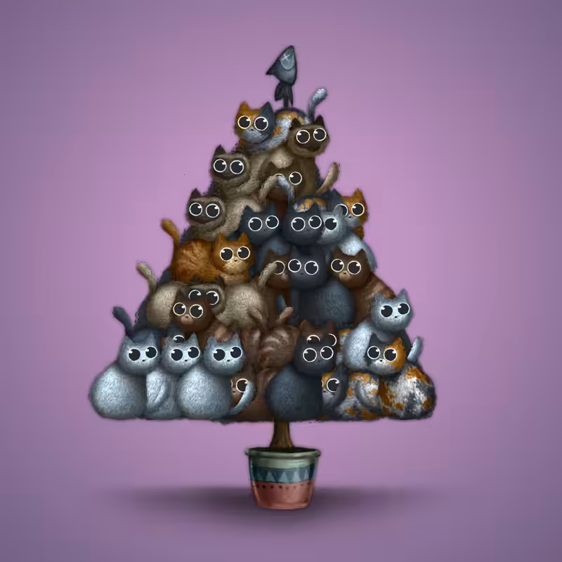 Fluffy Christmas Tree #12