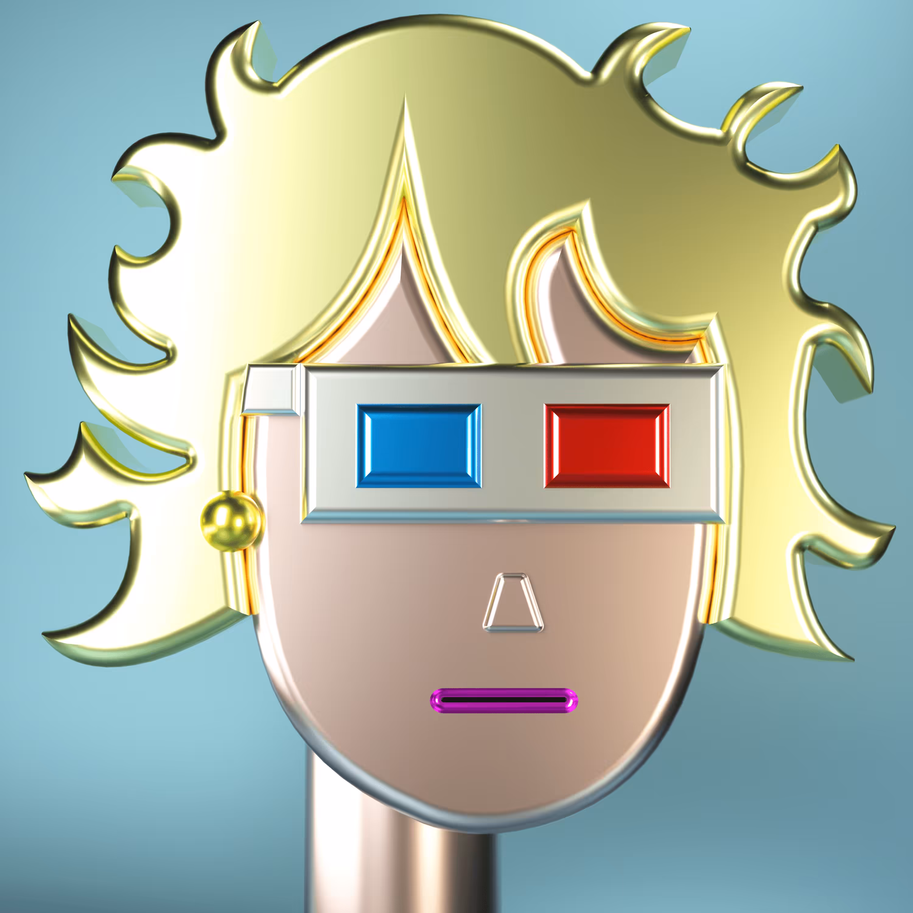 3D Chrome Punks: 3D Chrome Punk #0814