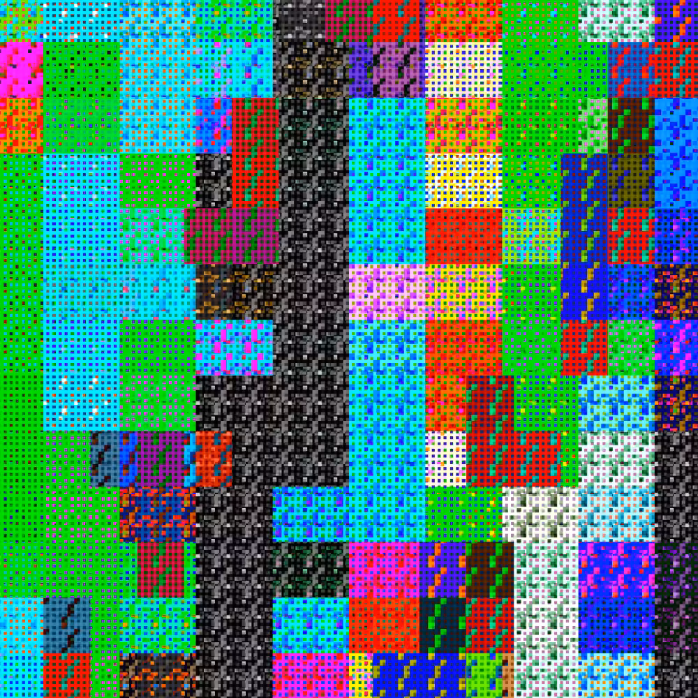 Multicolored Pixelated Field #9