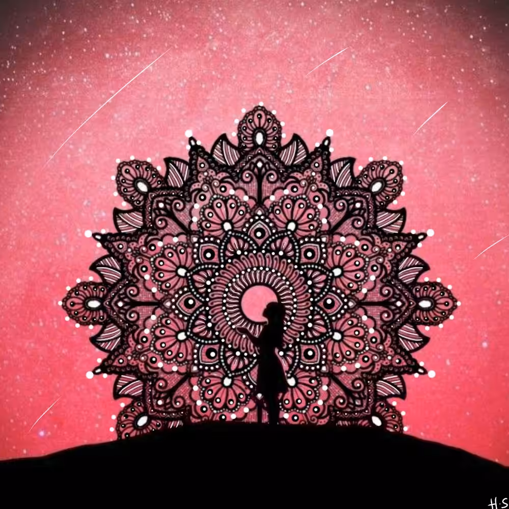 Girl with mandala 