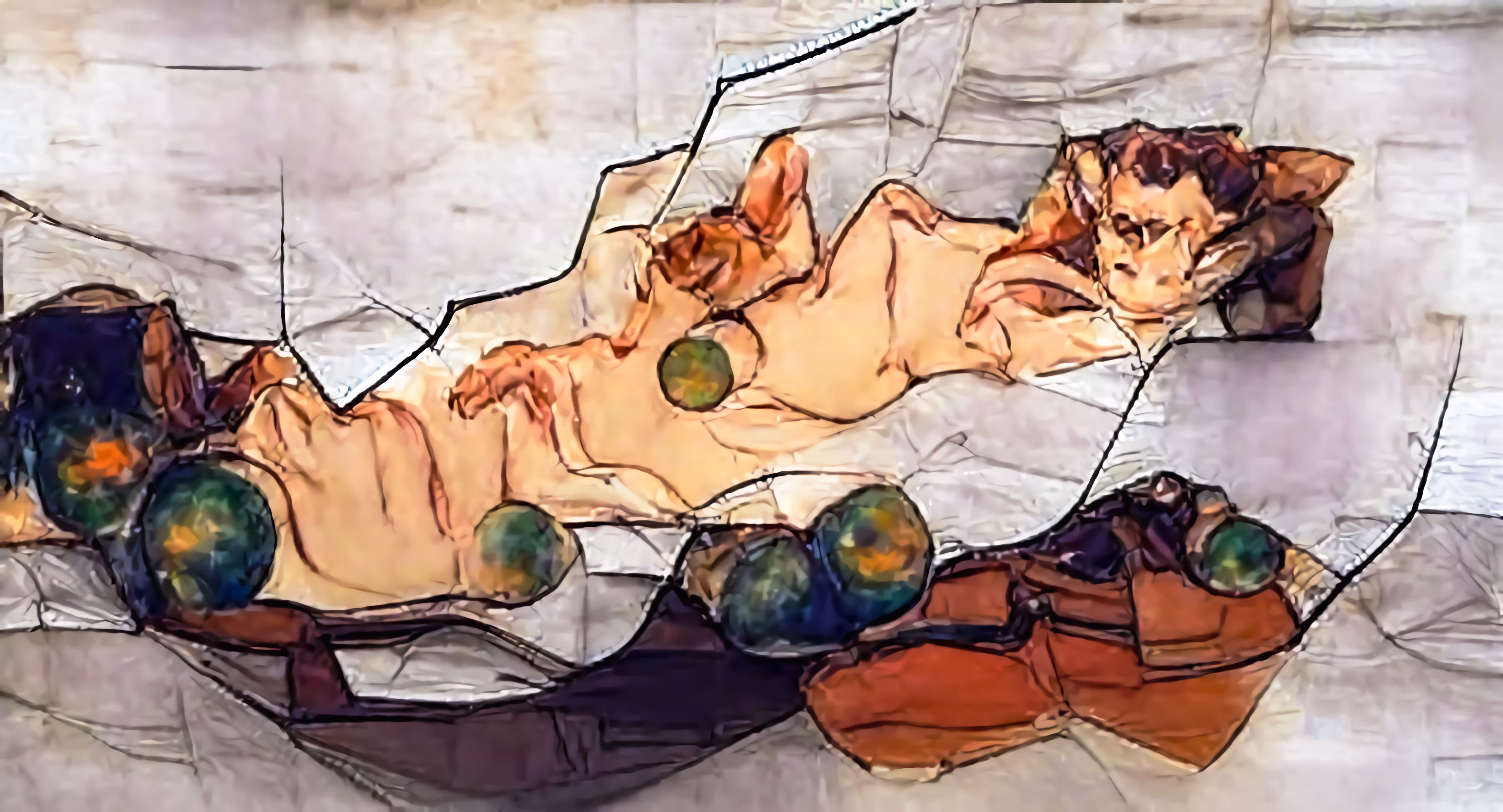 Reclining Nude with Green Socks