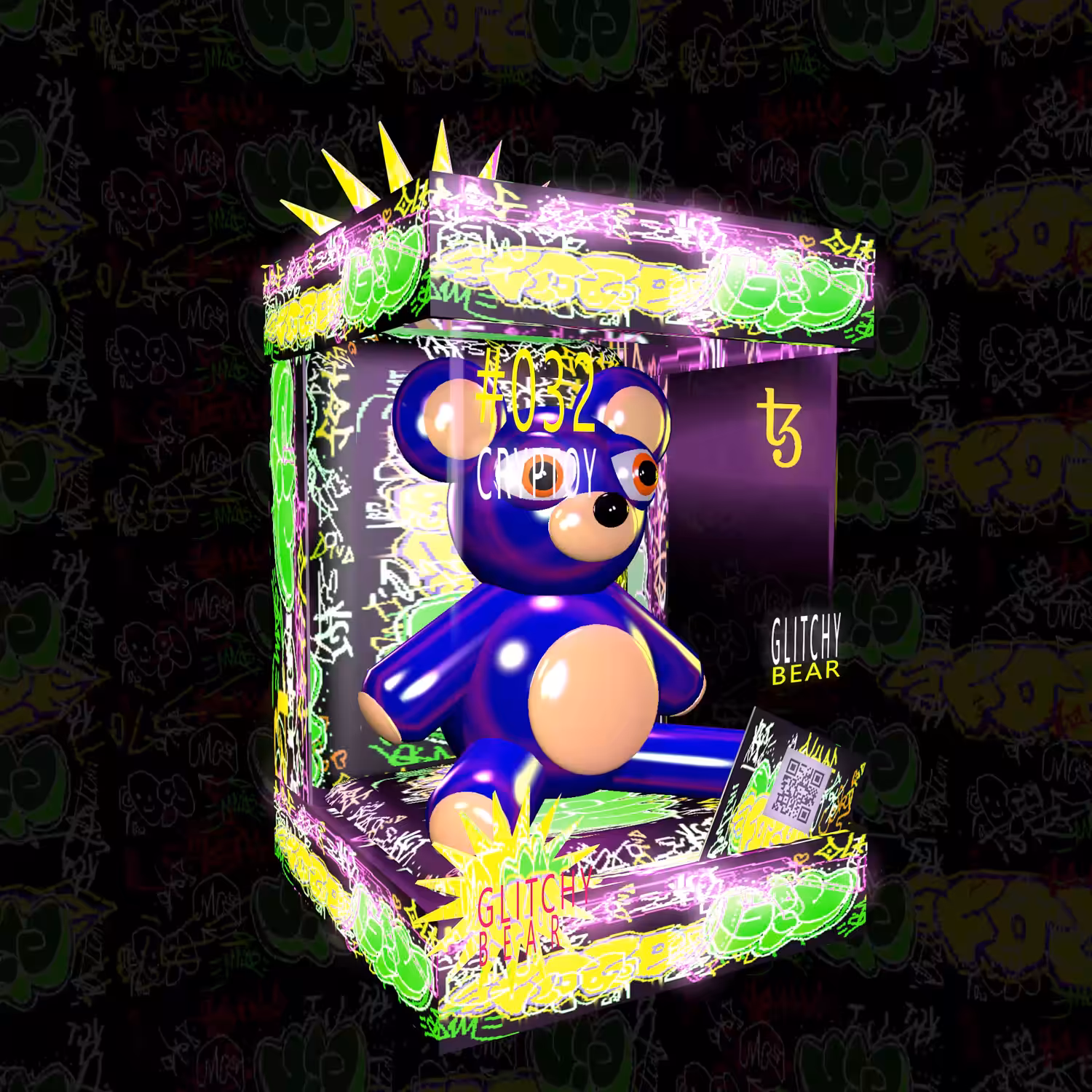 Cryptoy 1st Genesis Collection: Glitchy Bear - Cryptoy #032