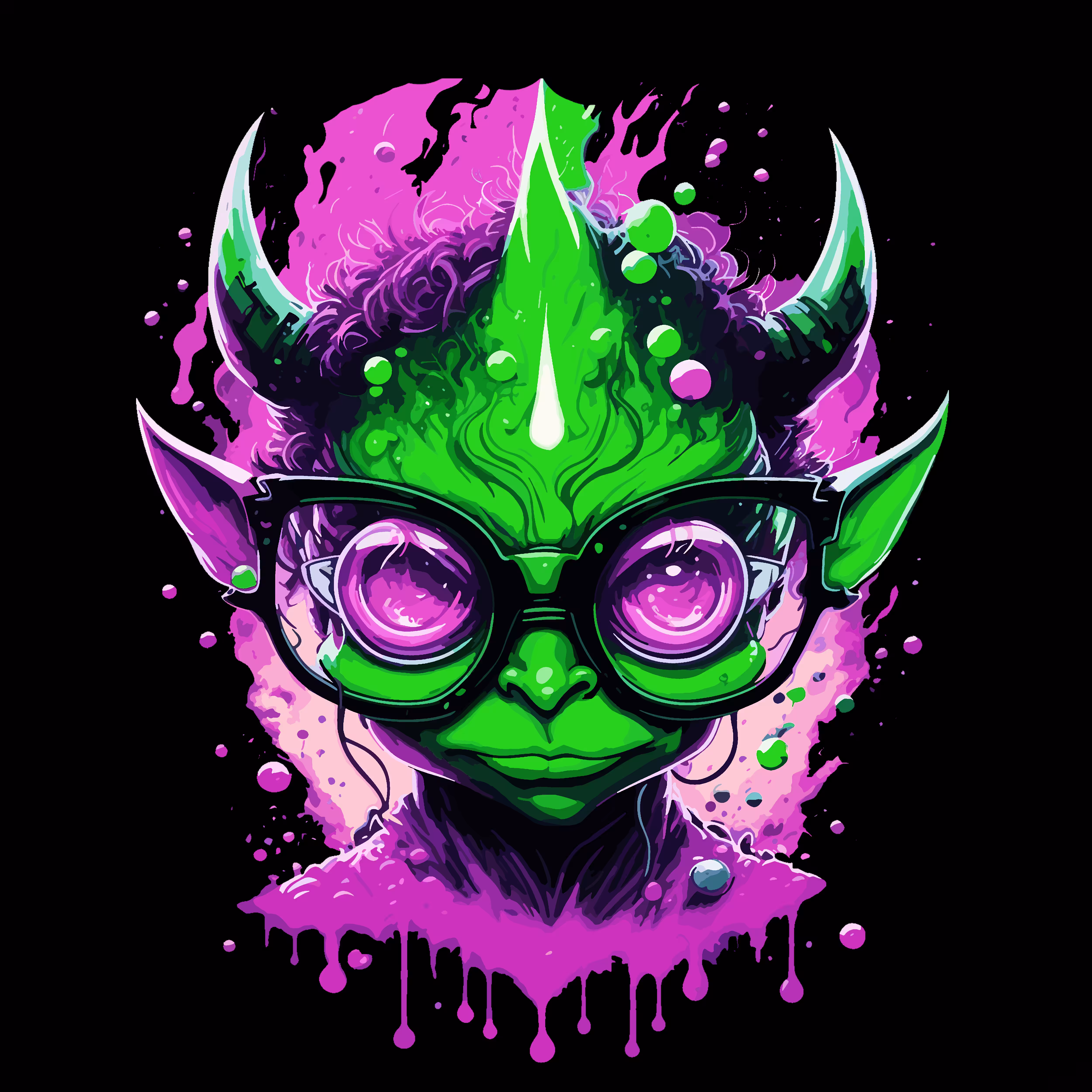 Evil Alien Invasion Art Print | Dark Sci-Fi Extraterrestrial Design