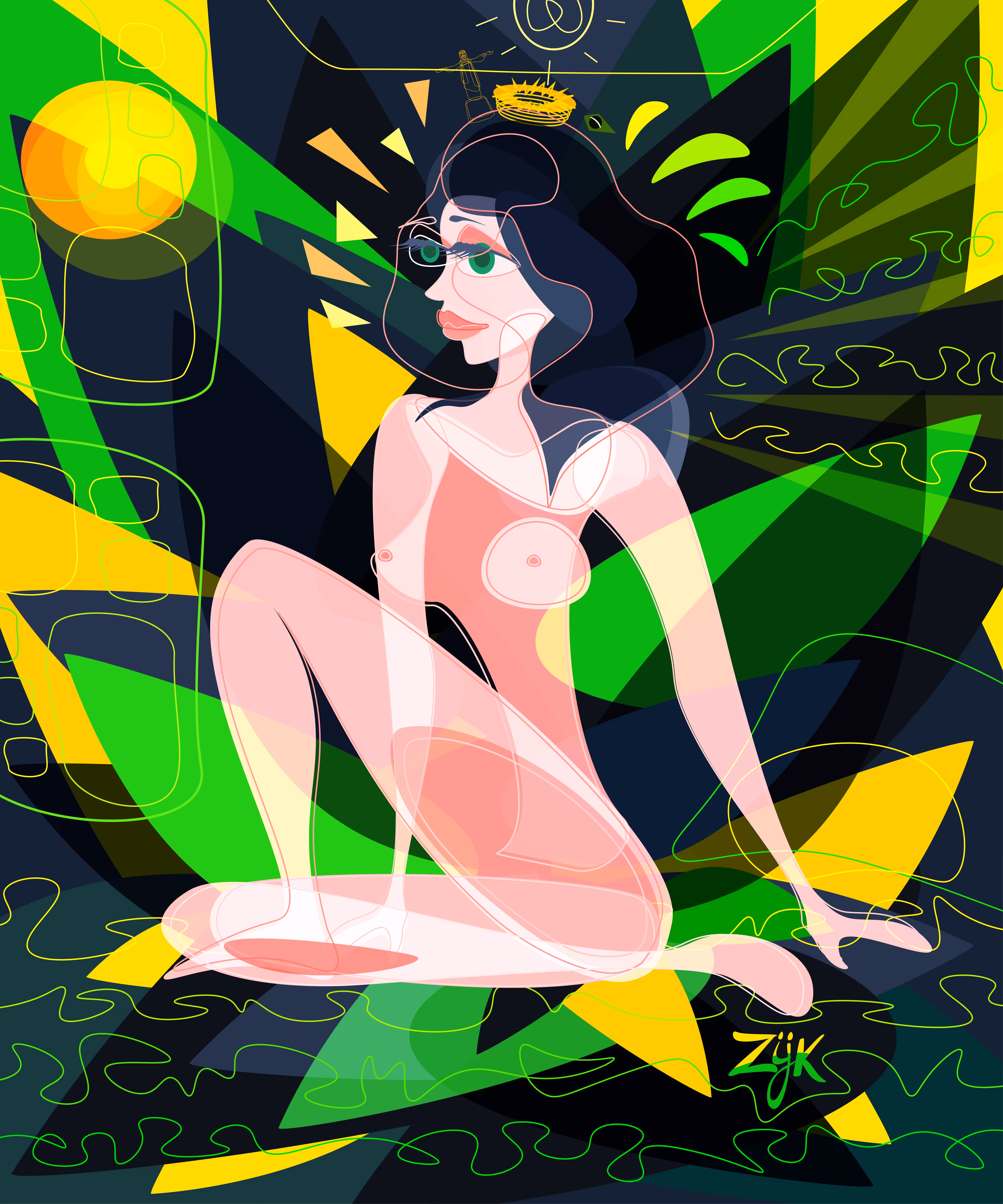 The green-eyed girl meets Rio - A garota de olhos verdes conhece Rio