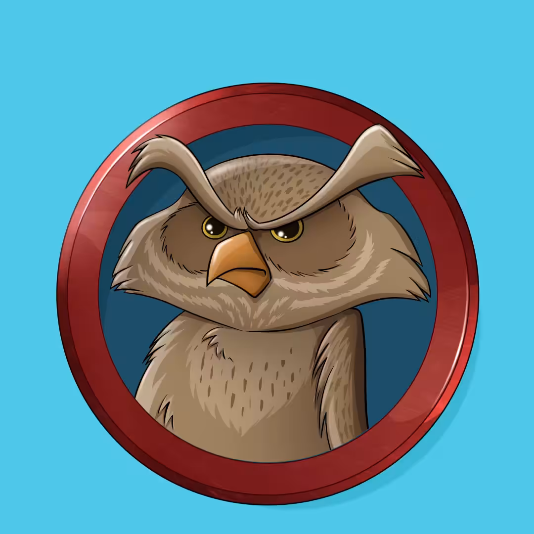 “zootezos” #17 angry owl