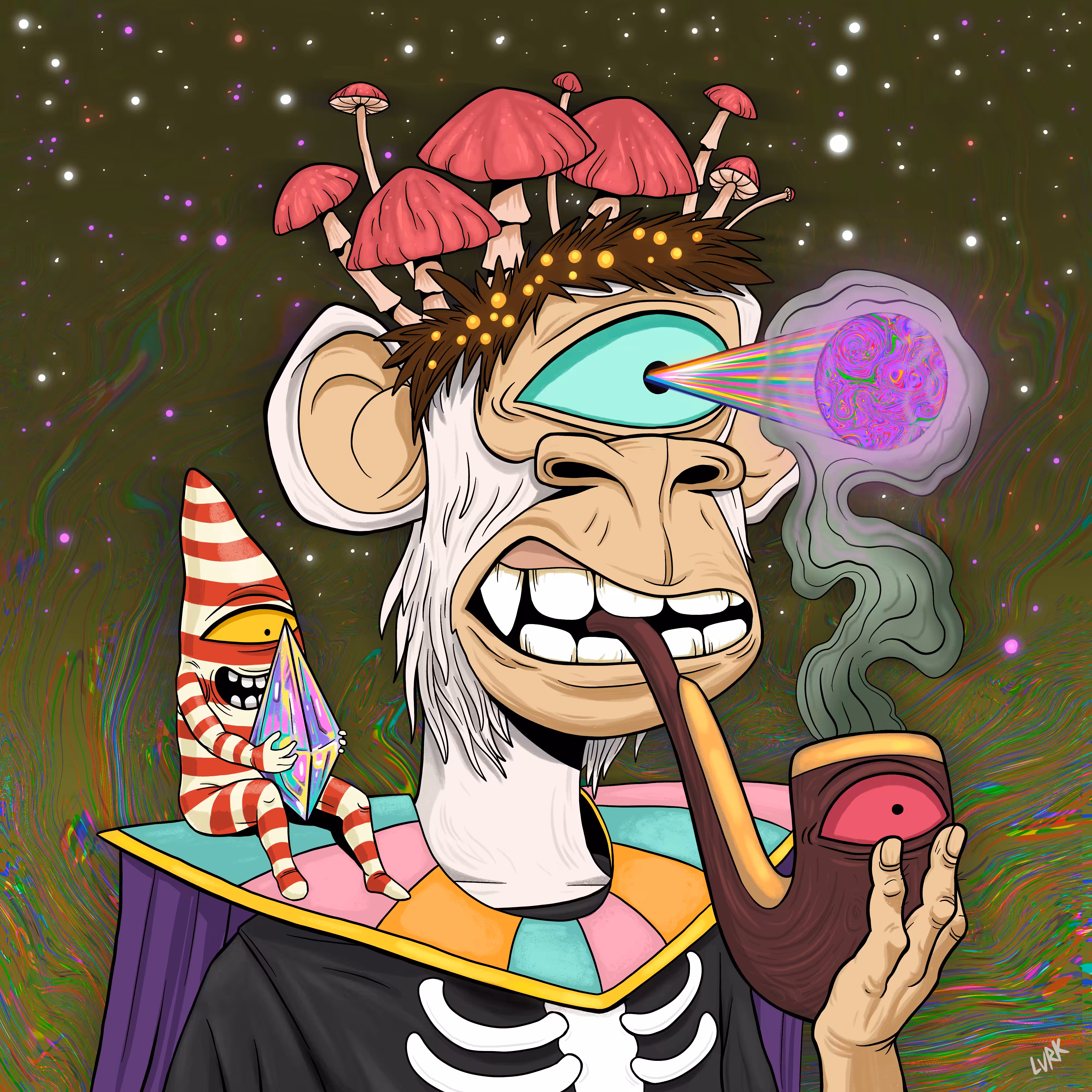 lurk loves you: LURK galaxy mage - bored ape remix 