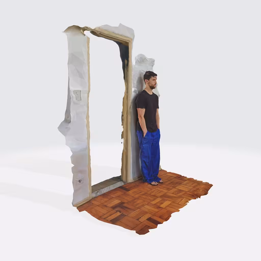 Waiting by the Door (Self-Portrait)
