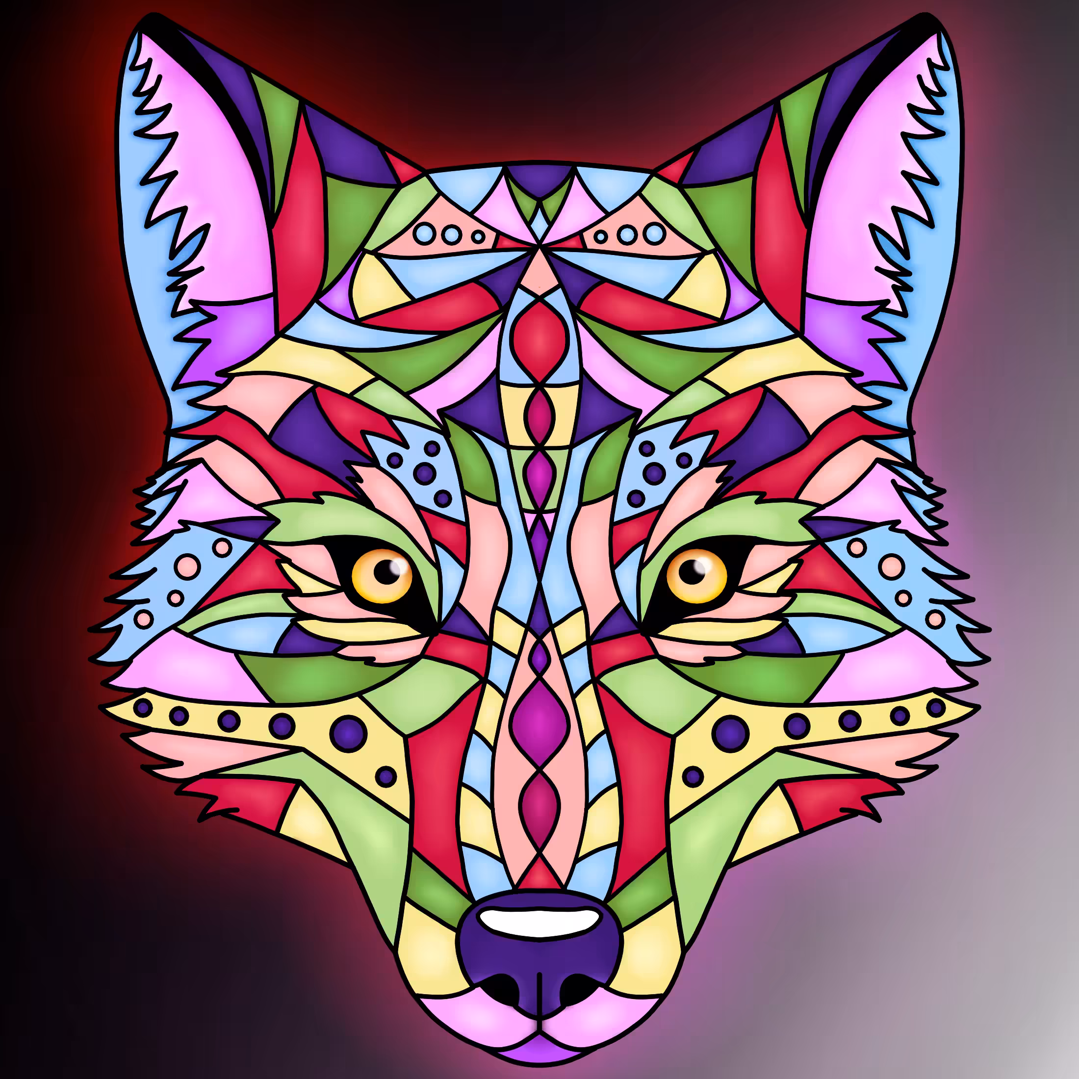 Colorful She Wolf