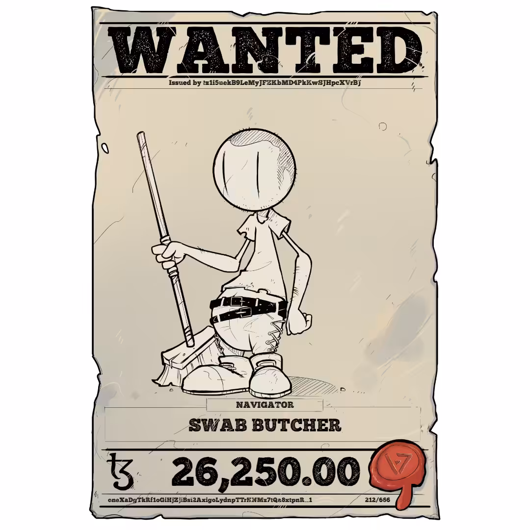 SWAB BUTCHER | TEZOS PIRATE 212/666