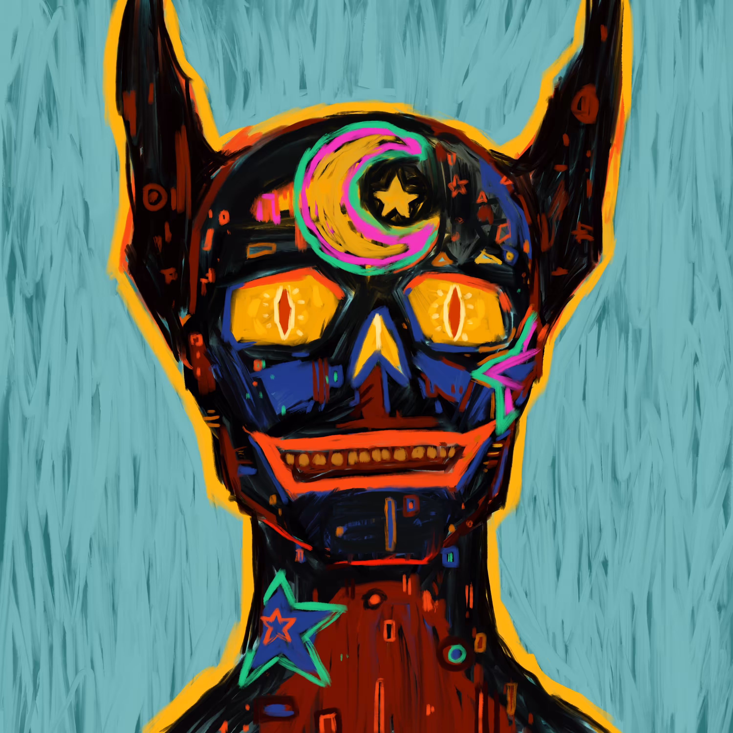 Black Skull Drawing