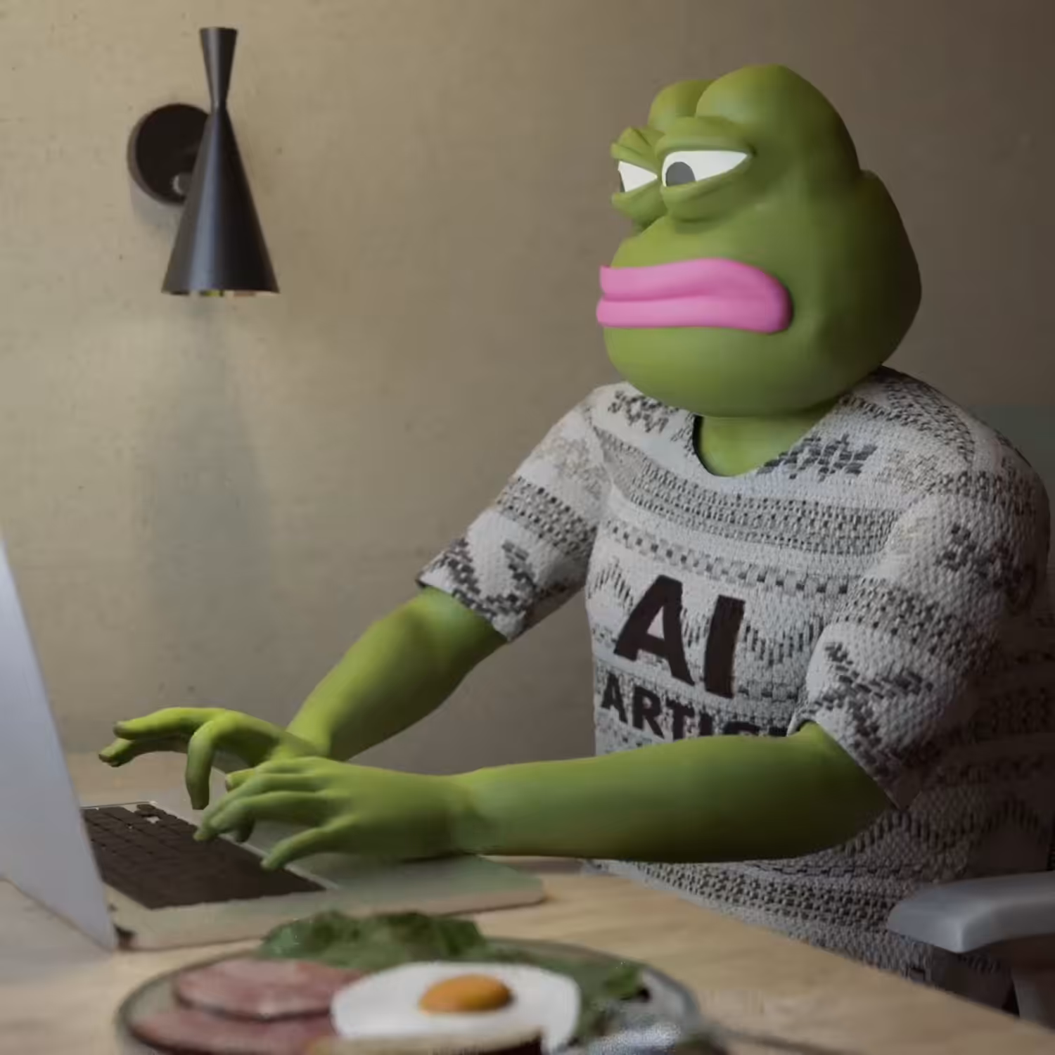 PAW: Gioconda animated with Pepe face