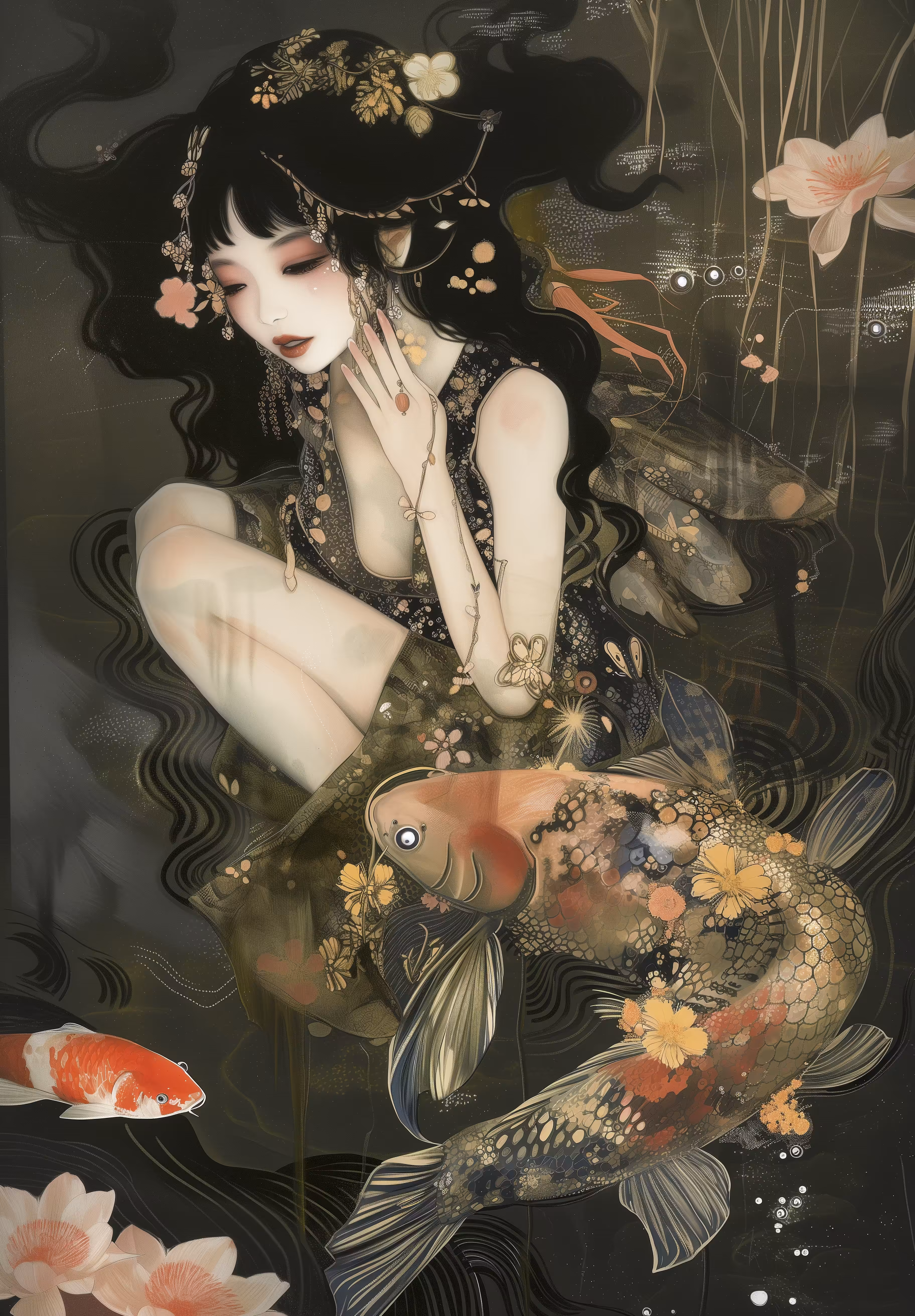 Kappa girl and her carp