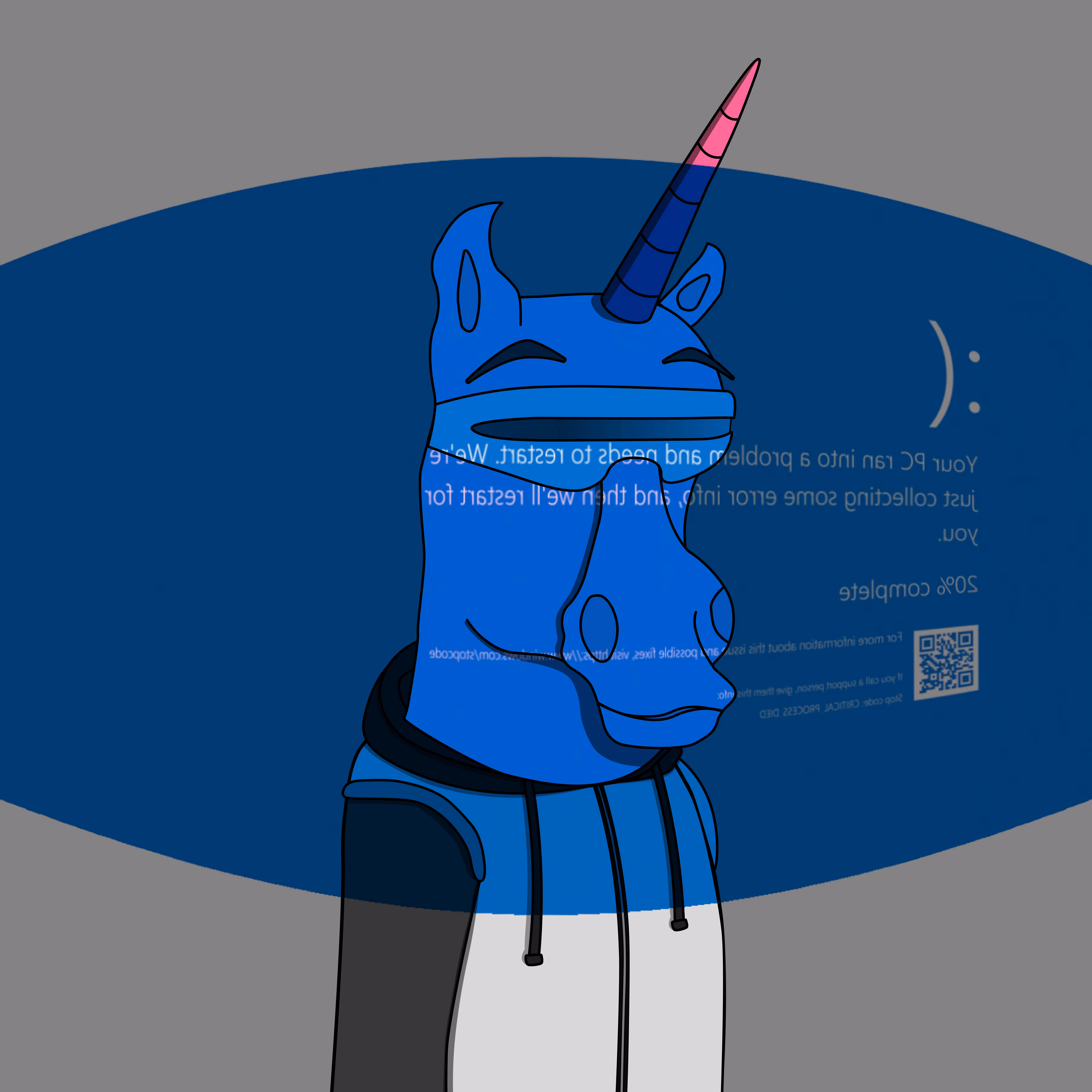 Awesome Unicorn - Blue Screen #160