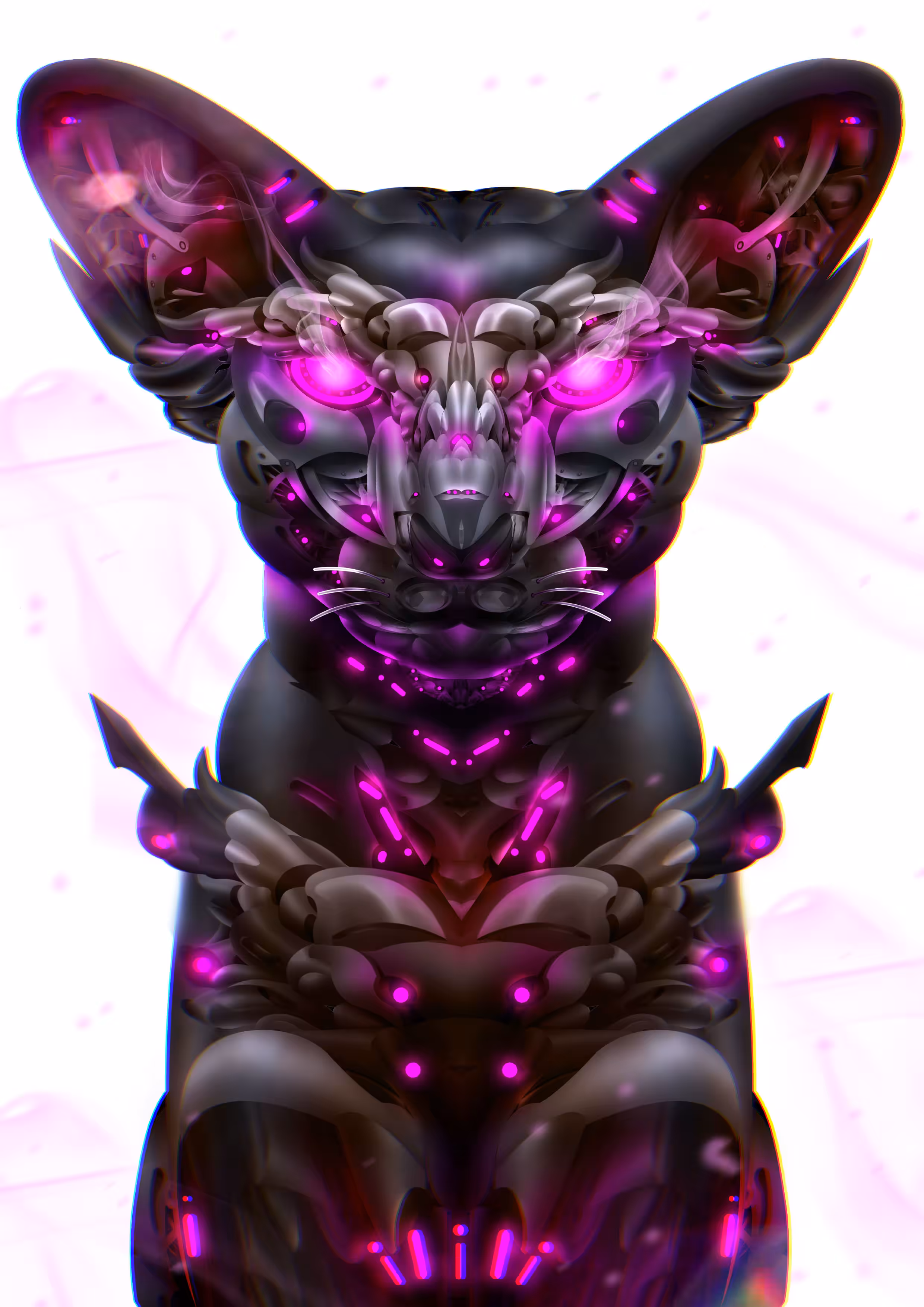 CYBORG BLACK ORIENTAL CAT #038