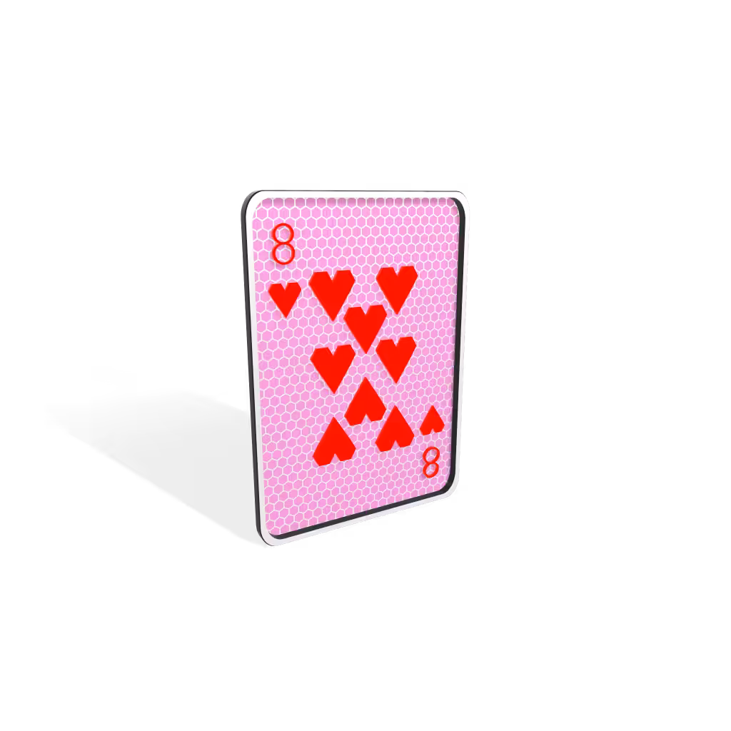 8 of Hearts : Tezicana Playing Cards