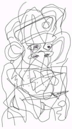 Ape on pencil