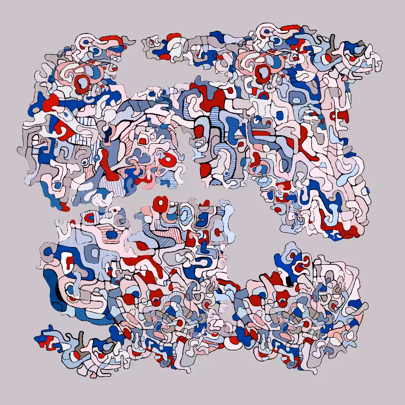 Swim in Dubuffet Thought #39