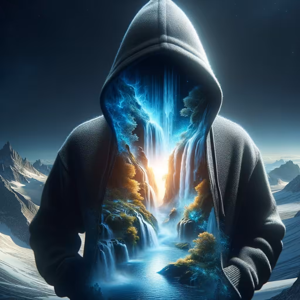 Hyperealistic waterfall 