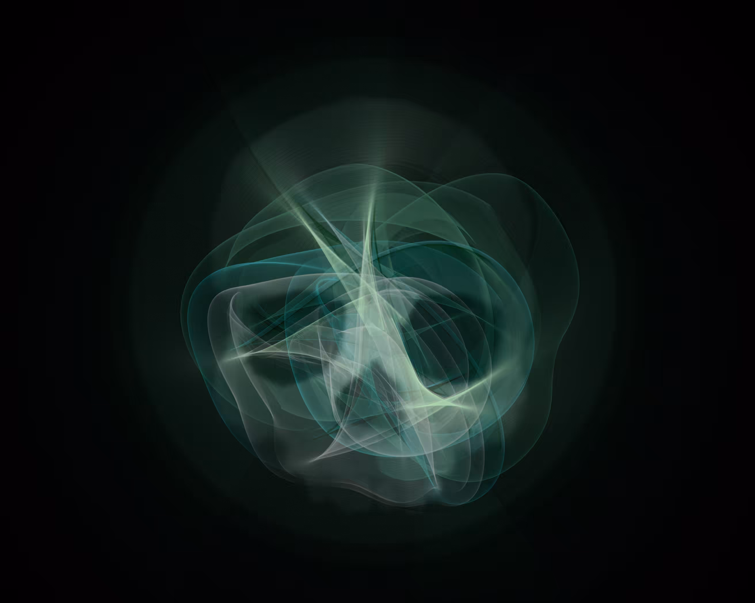 FlowFieldFlow - Skull No. 3 - Green Glow