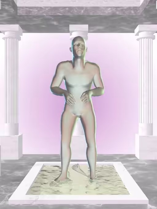 HeavenComputer: The Old Chatoyant Amazonite Man #4460