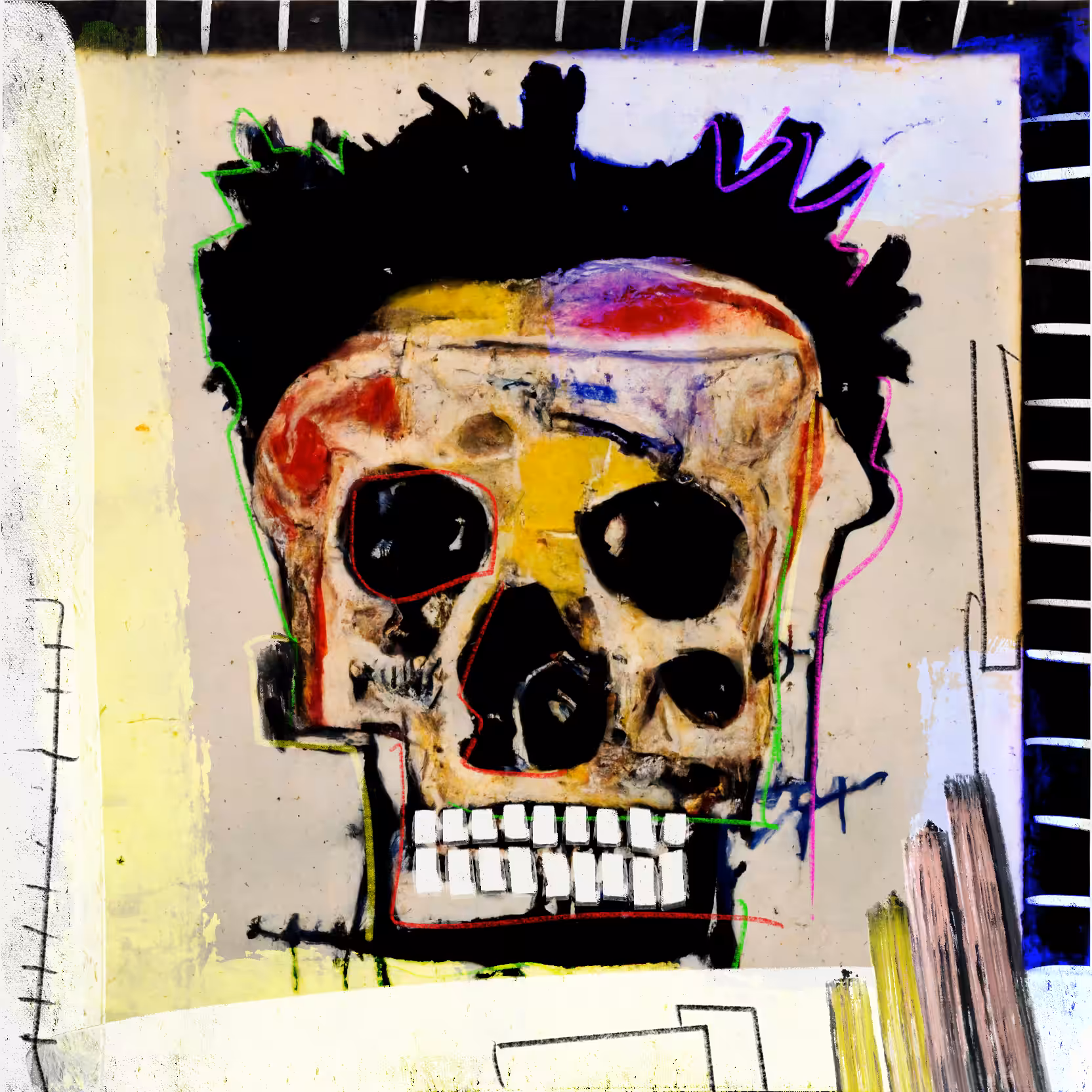POLAROID SKULL 015