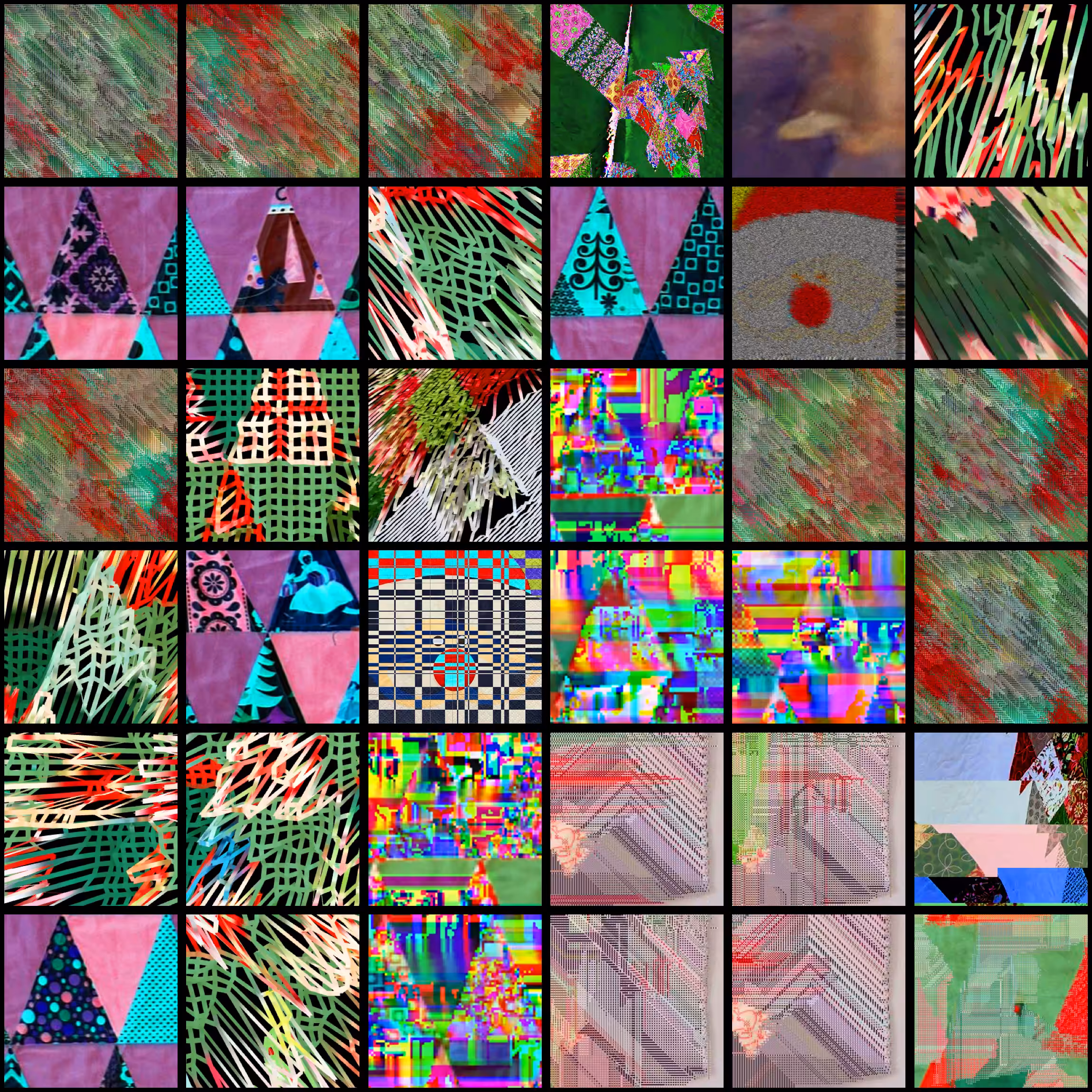 Retired Christmas Glitch Quilt Squares 2021.38