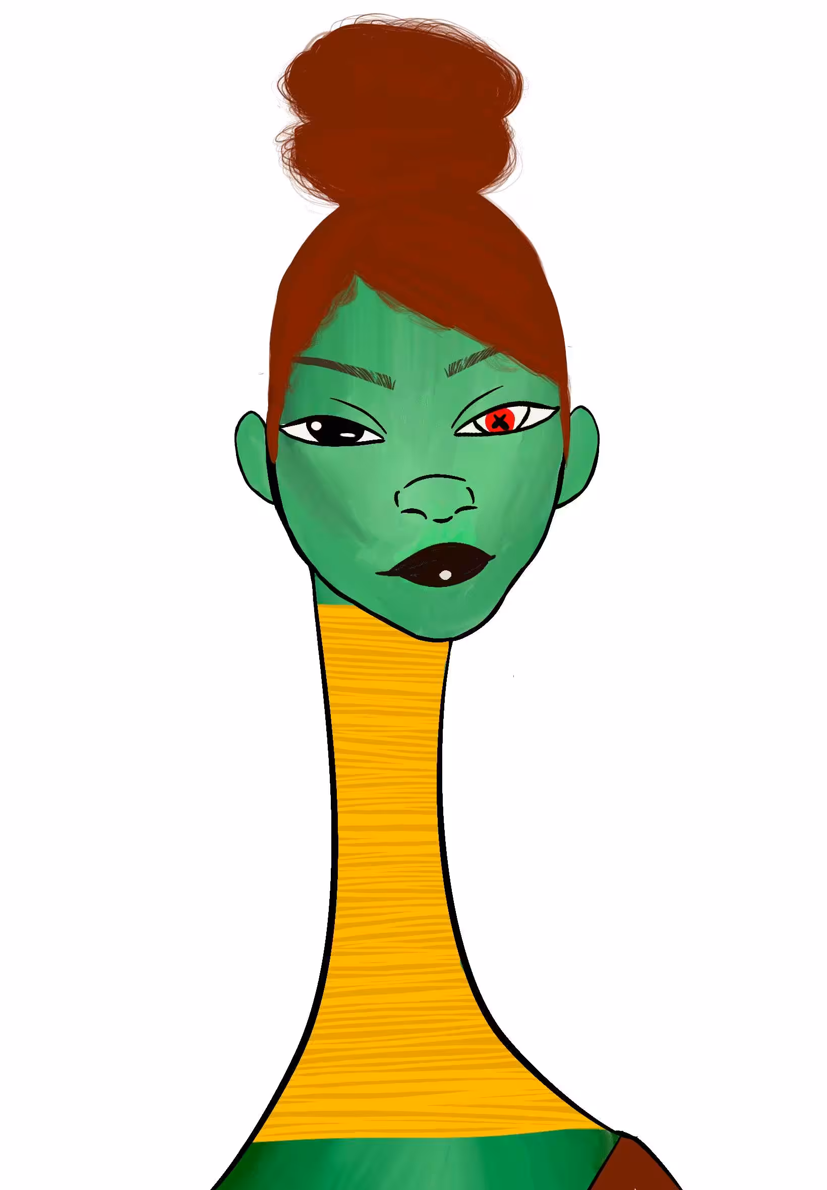 Long Neckie Lady #1026